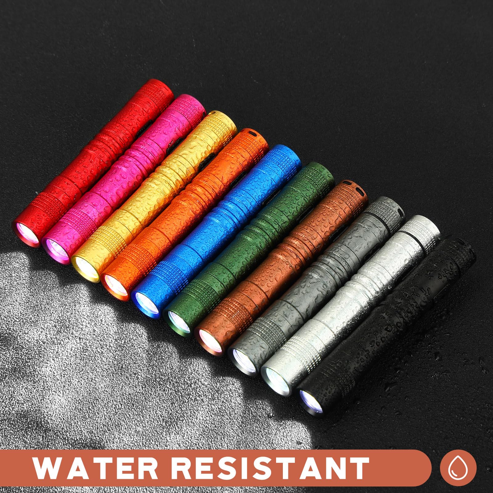 Hortsun 20 Pcs Mini Pen Light Flashlights Pocket Flashlights Pen With Clip Small Led Handheld Slim Torches For Christmas  Without Battery, 3.54 Inch (Multicolor)