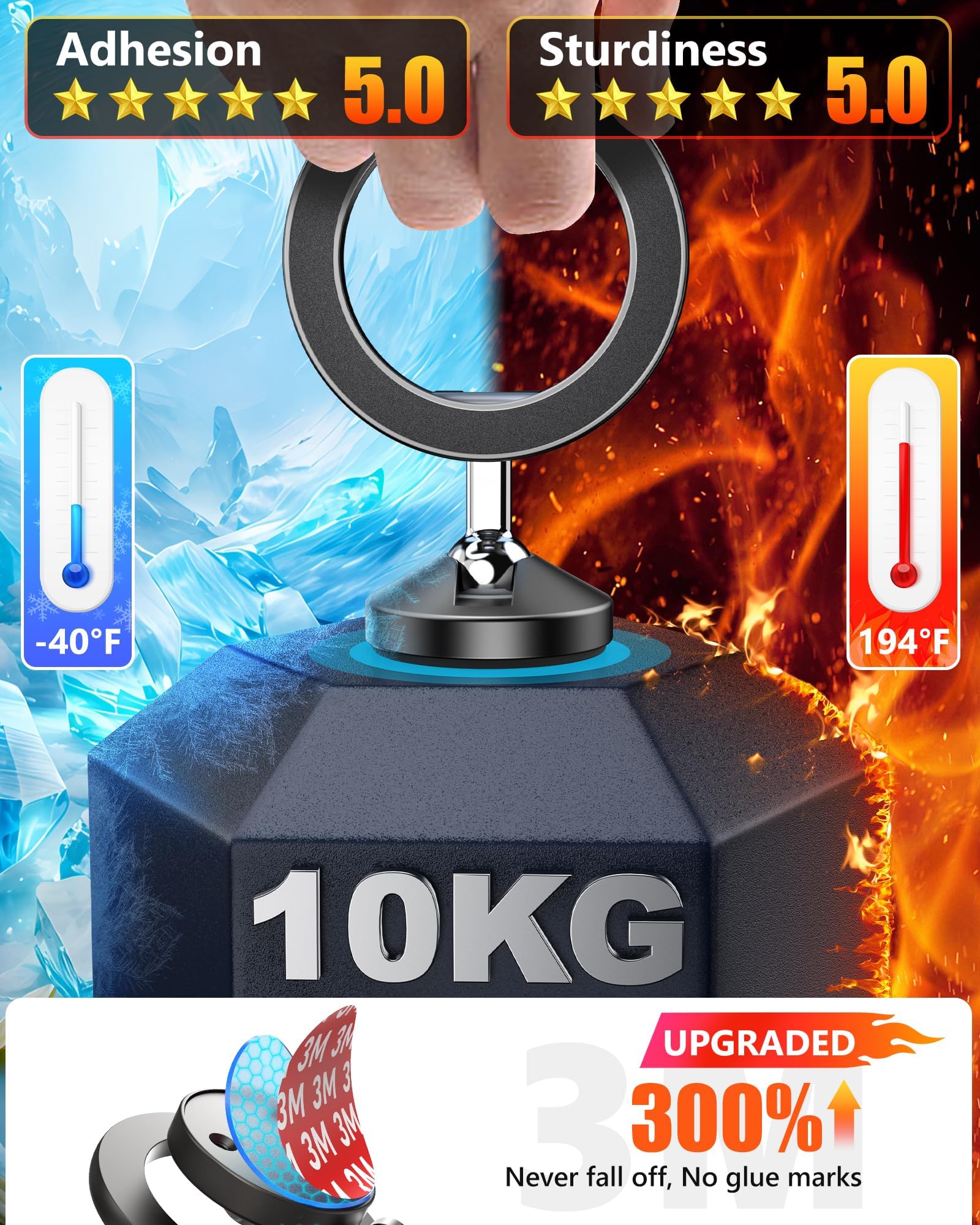 Loxp For Magesafe Car Mount Iphone 16, 360° Rotating Full Metal Strong Magnetic Phone Holder For Car Dashboard, Iphone Car Holder Mount Compatible Iphone 16 15 Pro Max 14 13,Samsung All Mag Safe Phones