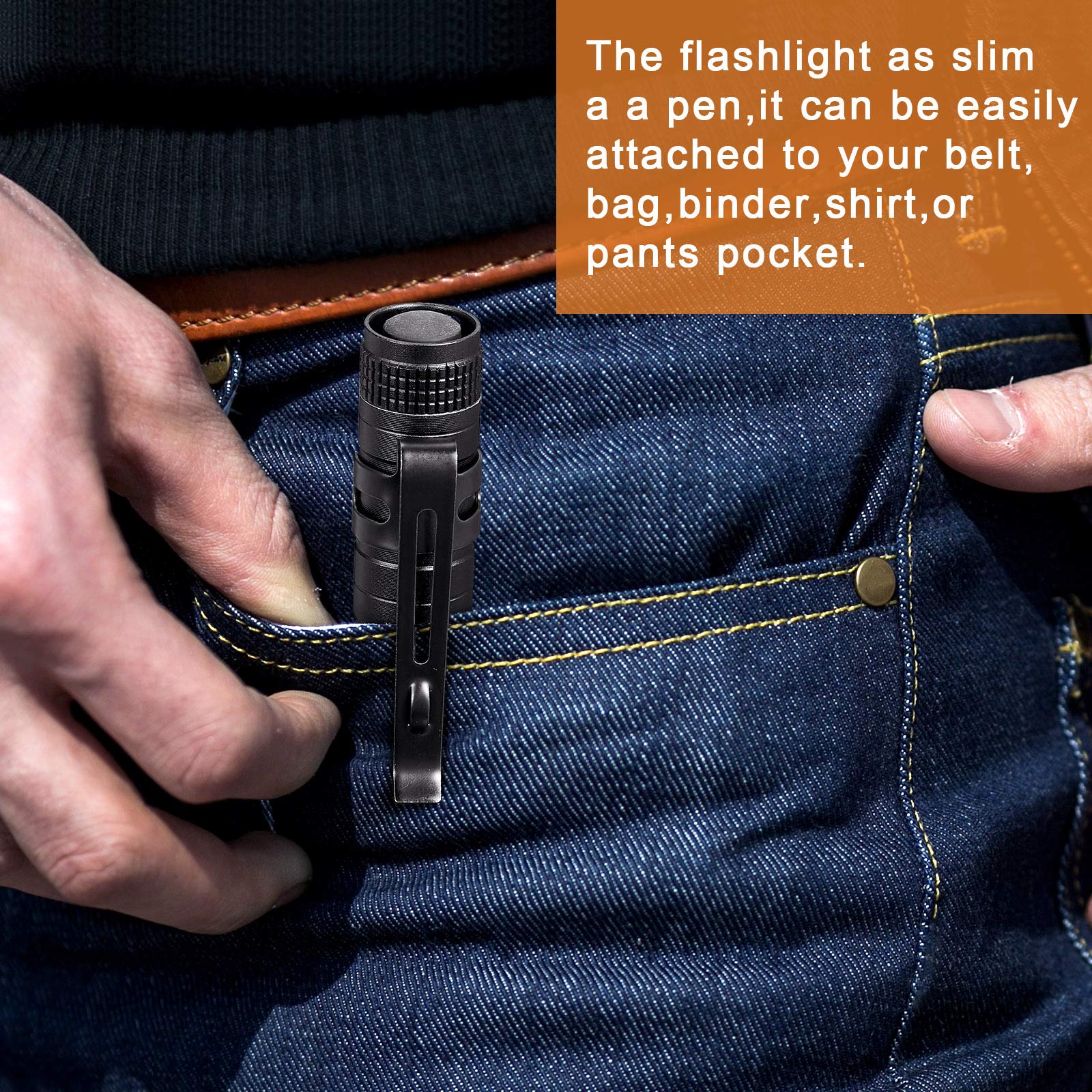 Honoson 6 Pieces Led Pen Light Flashlight Small Mini Flashlight Pocket Light Penlight With Clip Compact Torch For Inspection Work And Repair