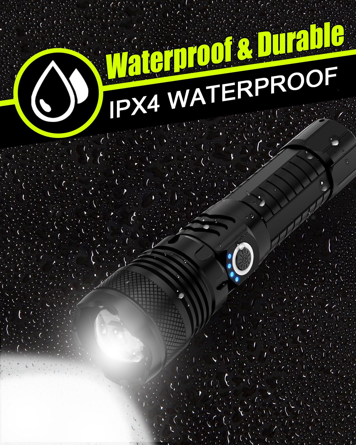 Victoper Led Flashlights, High Powered 1,000,000 Lumens Super Bright Tactical Flashlight, Rechargeable, 5 Modes Zoomable Waterproof Flash Lights For Emergency, Outdoor, Home, Camping, Hiking