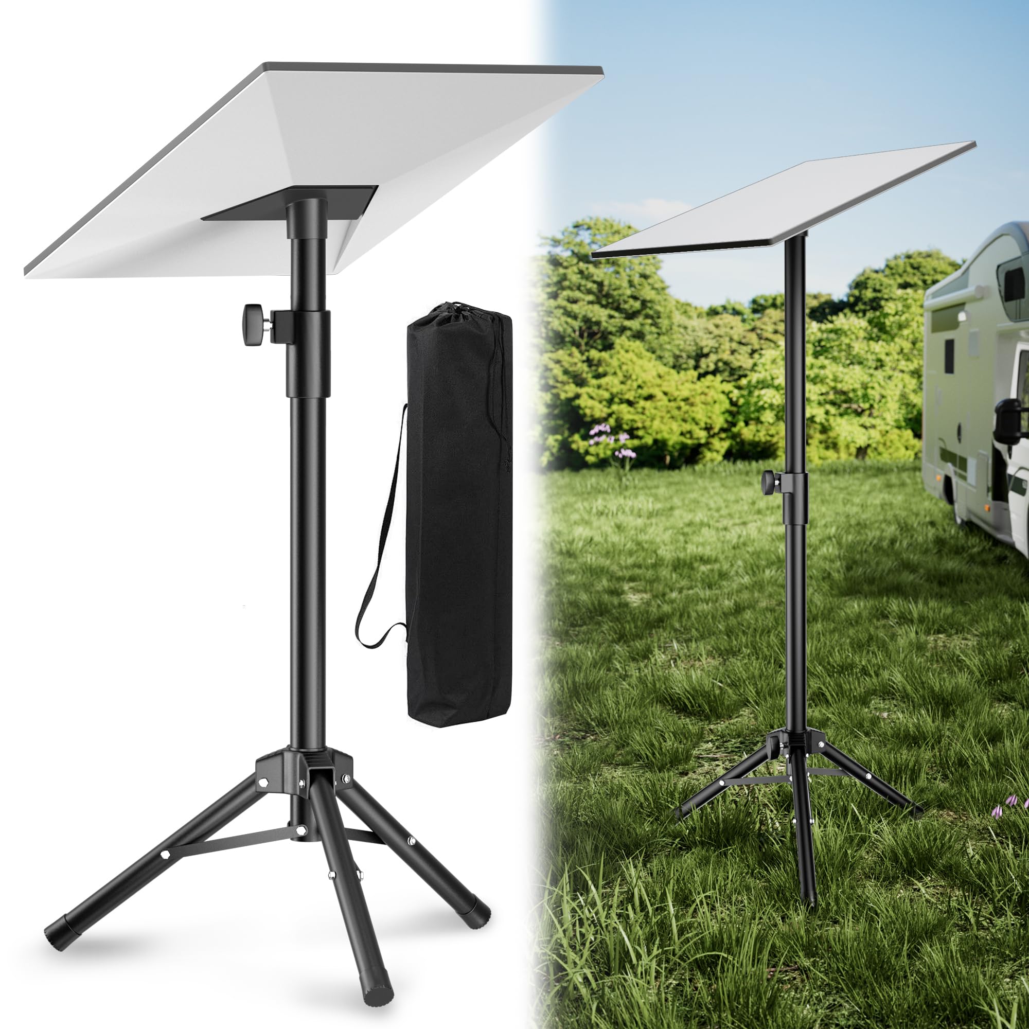 Forging Mount Starlink Gen 3 Tripod Mount Stand, Outdoor Portable Starlink Gen3 Mounting Kit For Camping Rv Travel, Adjustable Tripod With Pipe Adapter Easy Installation Of Starlink Internet Kit Satellite