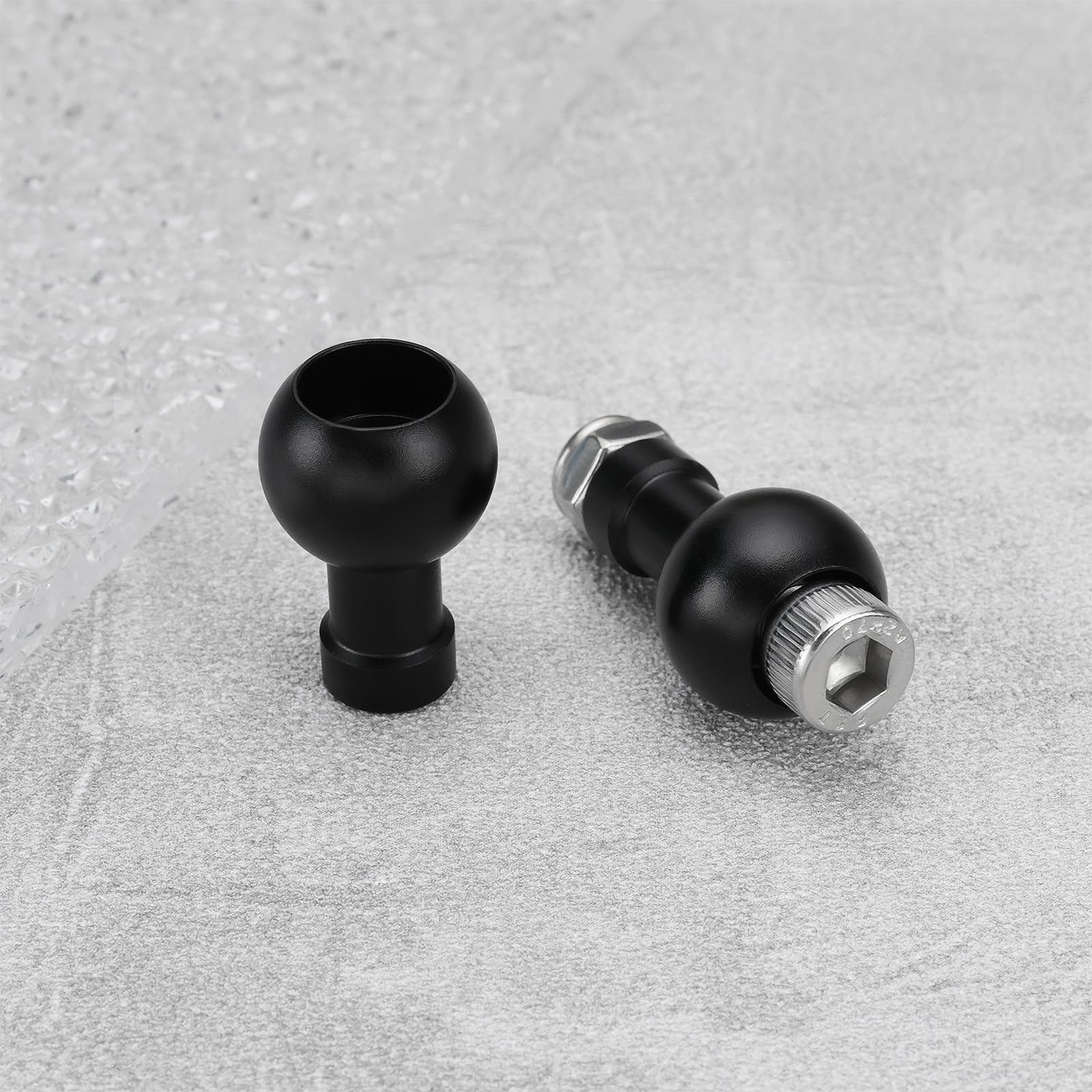 Micro Traders 2Pcs 17Mm Aluminum Ball Mount M6 Screw Adapter Expansion Mount Holder For Camera Tripod Selfie Handle Grip Stand Converter