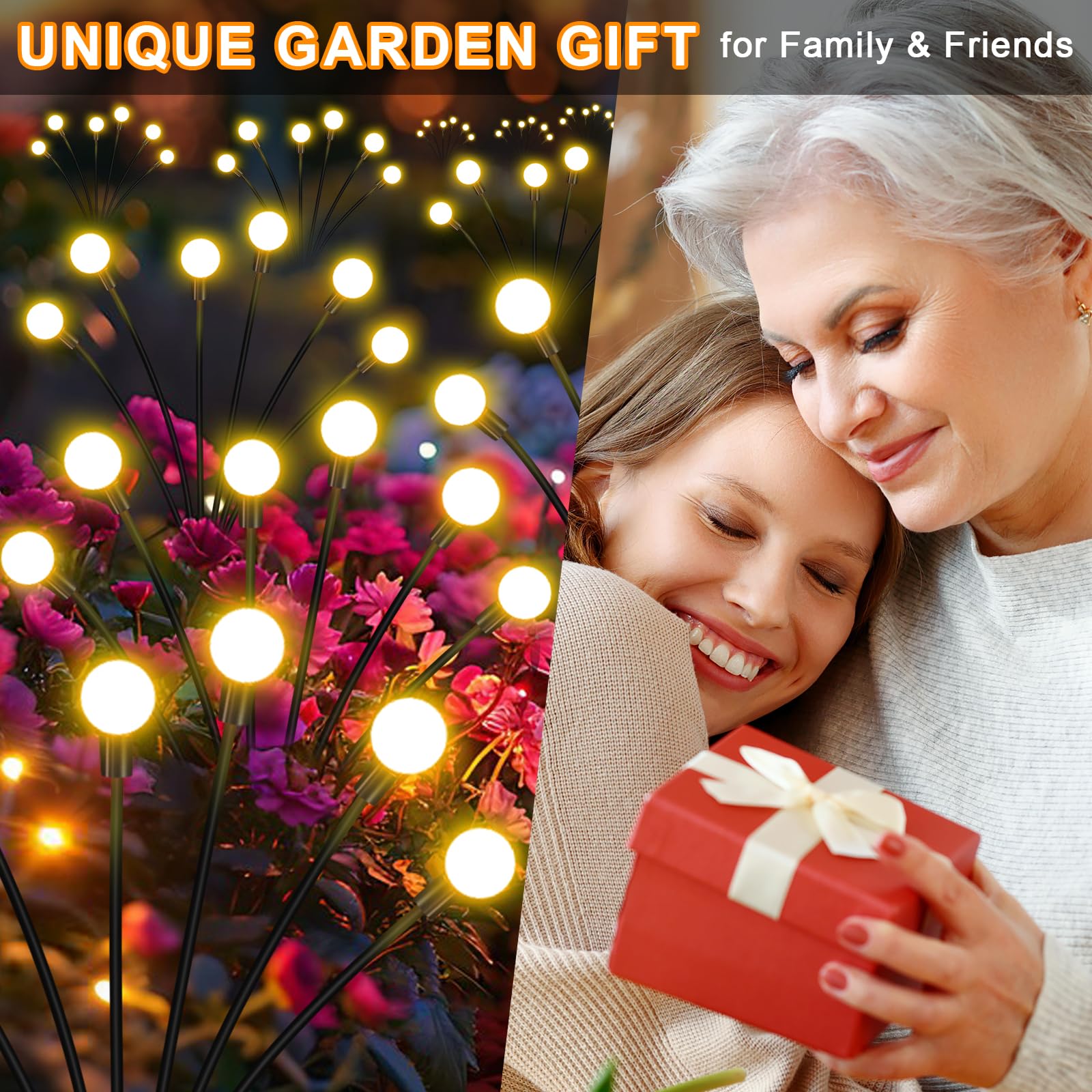 Nbqq Solar Garden Lights Outdoor, 4 Pack 32Led Waterproof Solar Powered Lights For Yard Pathway Patio, Swaying Lawn Decor As Gardening  For Women Holiday