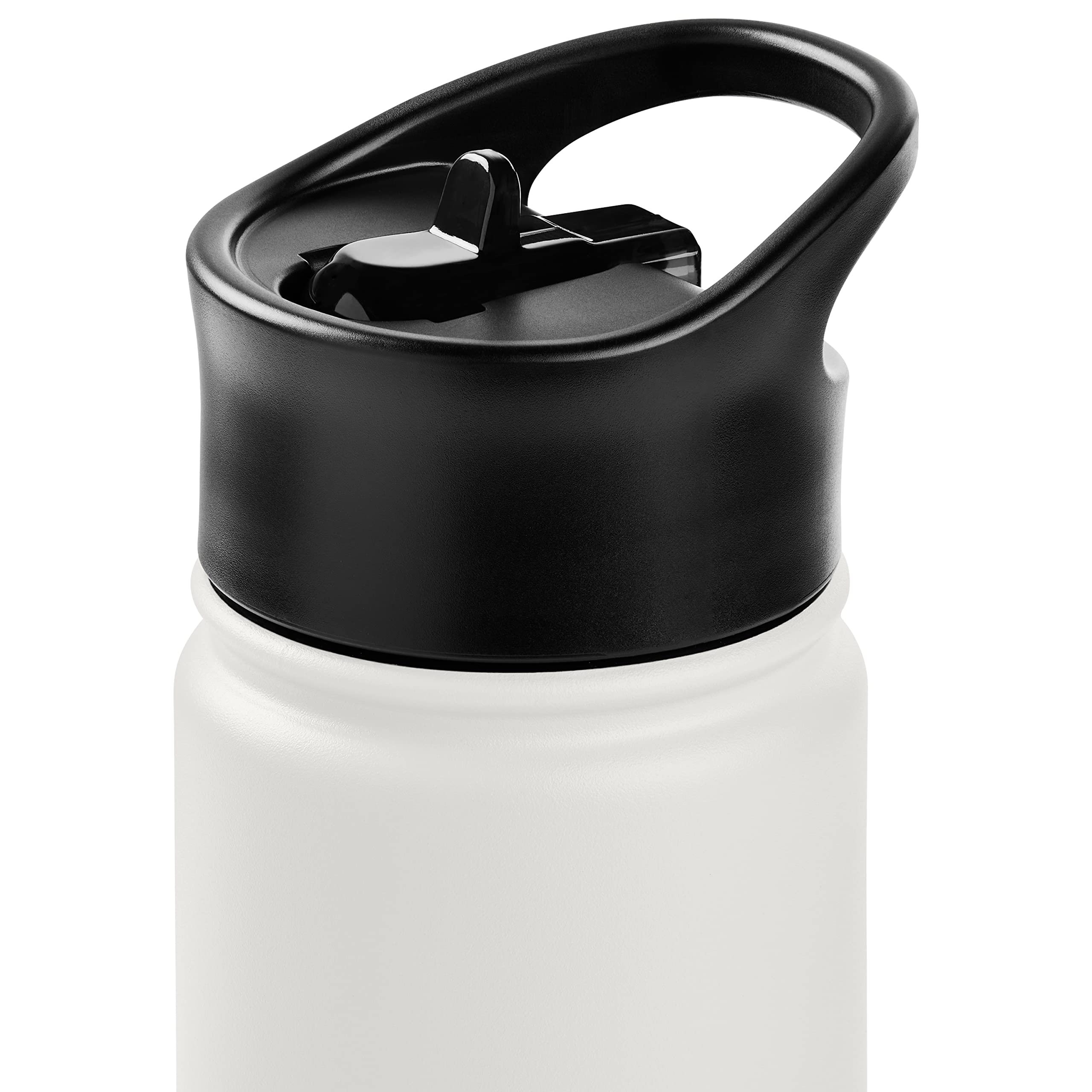 Retrospec Alder Insulated Water Bottle With Straw Lid & Handle Cap - Stainless Steel Wide