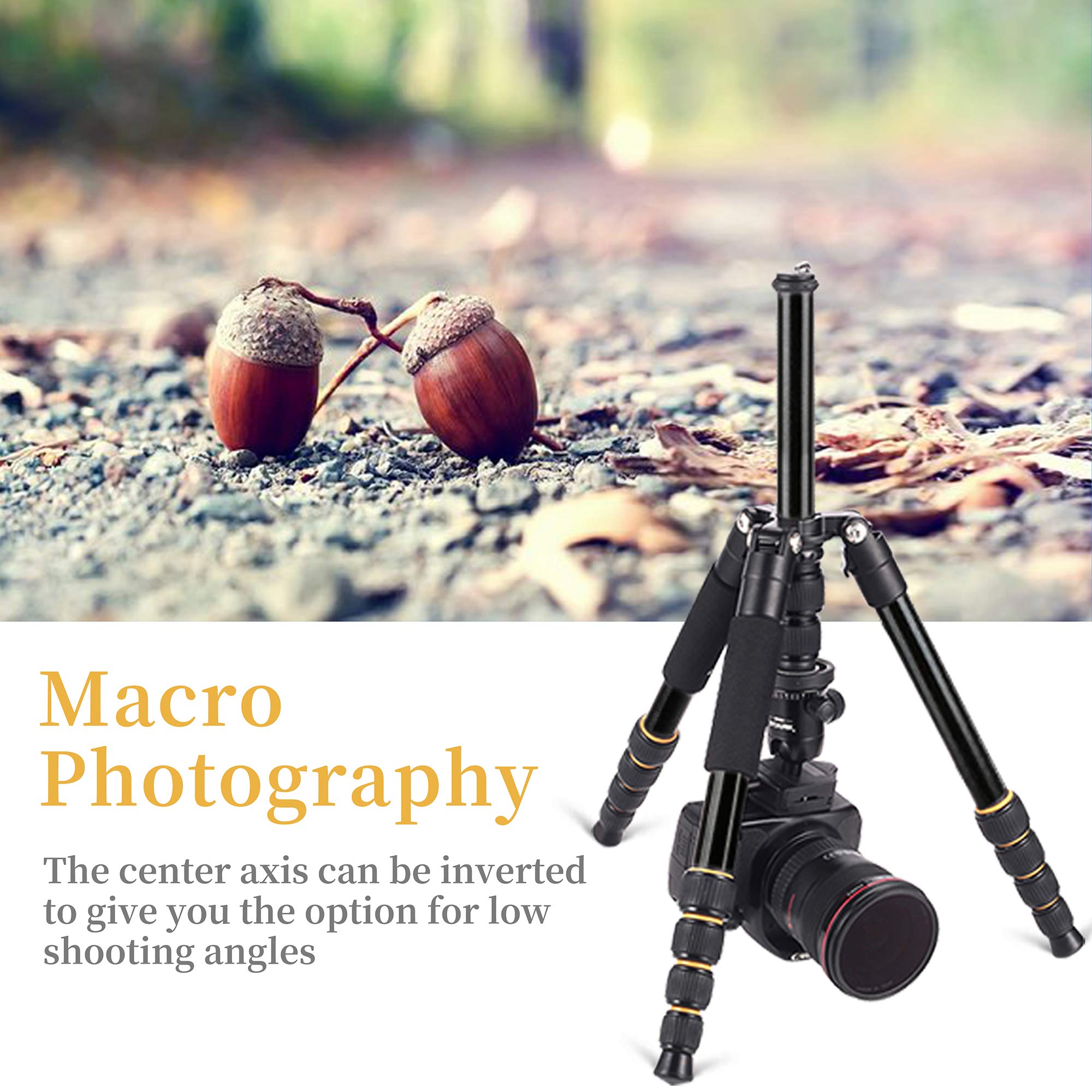 Yessbon Zomei Aluminum Portable Tripod With Ball Head Heavy Duty Lightweight Professional Compact Travel For Nikon Canon Sony All Dslr And Digital Camera