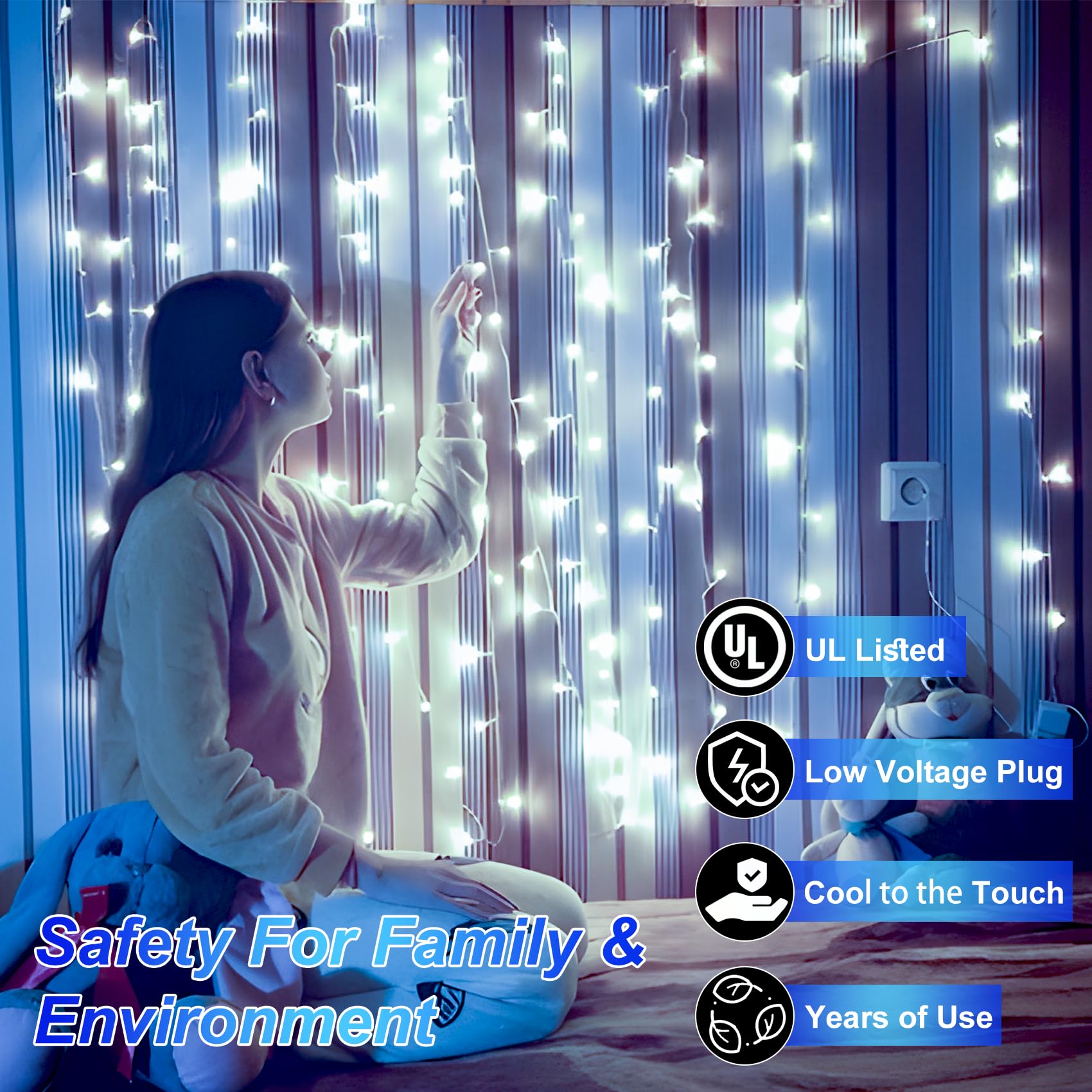 Yhbjkcz 492Ft Outdoor Christmas Lights, 1300 Led Super Long String Lights 8 Lighting Modes & Timer Memory, Outsite Waterproof Light Strings For Xmas Tree Garden Wedding Party Holiday Decorations Cool White