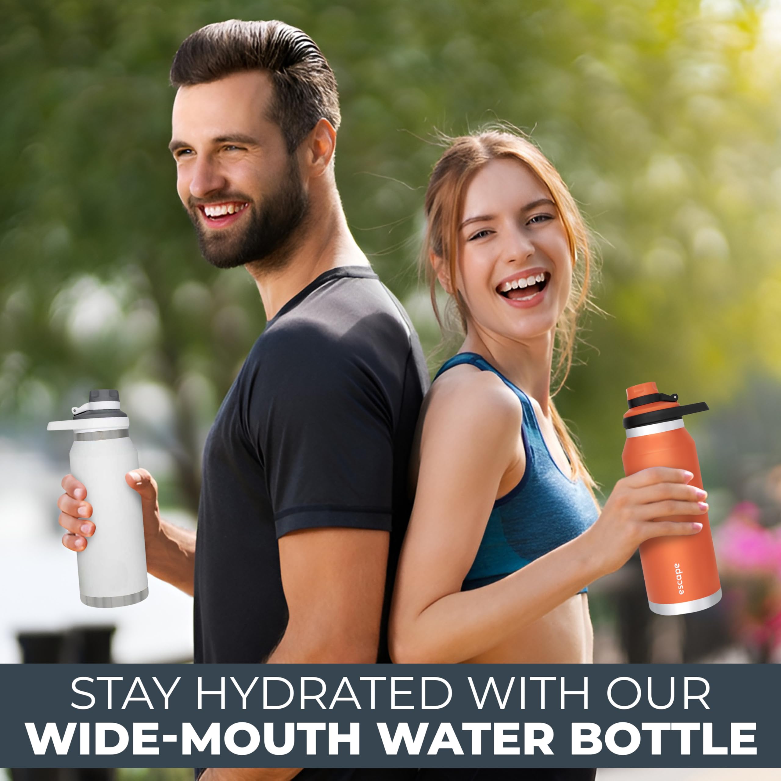 1 Liter Water Bottle Ideal For Gym Dishwasher Safe 34 Oz Insulated Stainless Steel