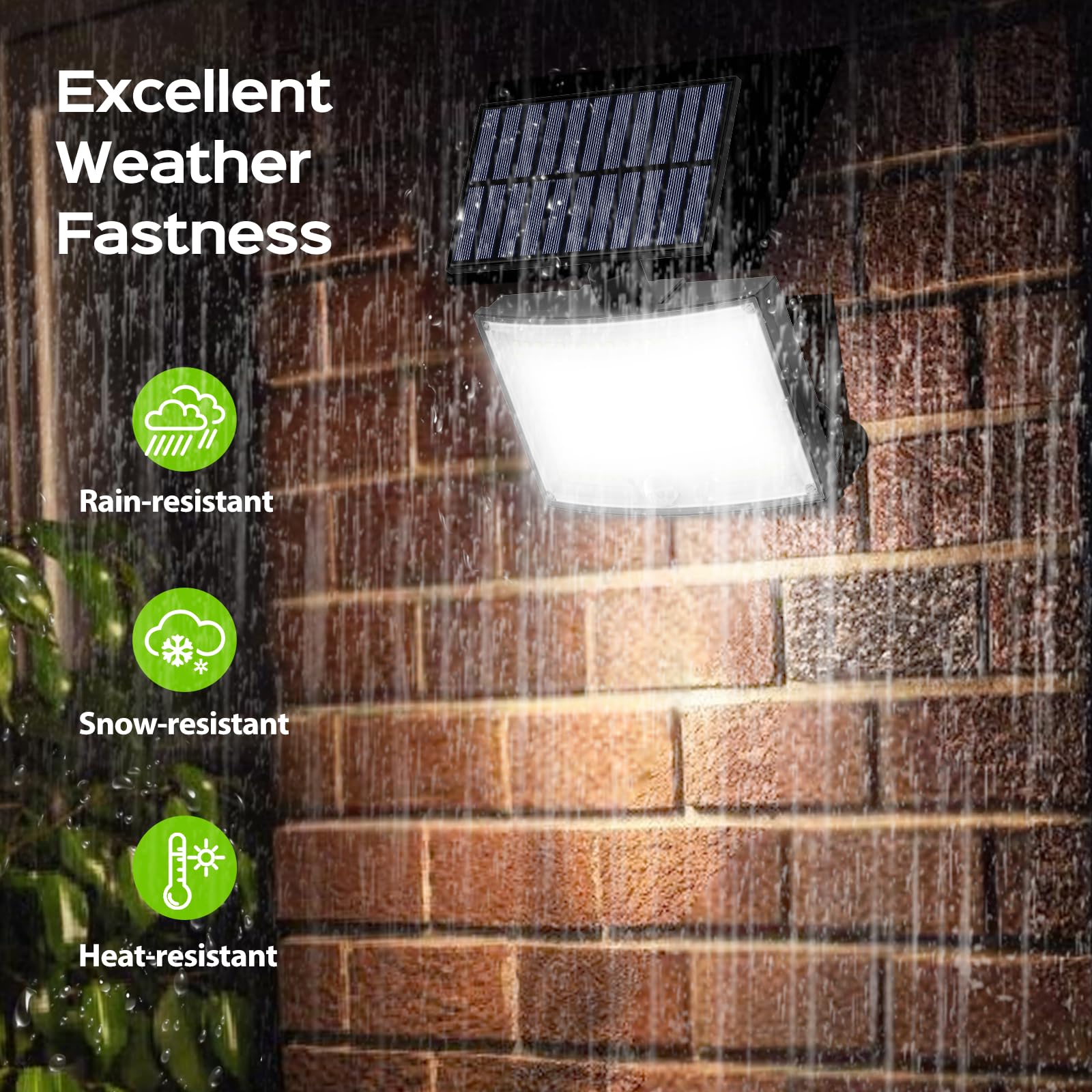 Adiding Solar Outdoor Lights, 3500Lm Led Flood Lights With 16.4 Ft Cable, Remote Control Solar Motion Sensor Lights With 3 Modes, Solar Powered Security Lights For Outside Patio, Yard, Garage, 2 Pack