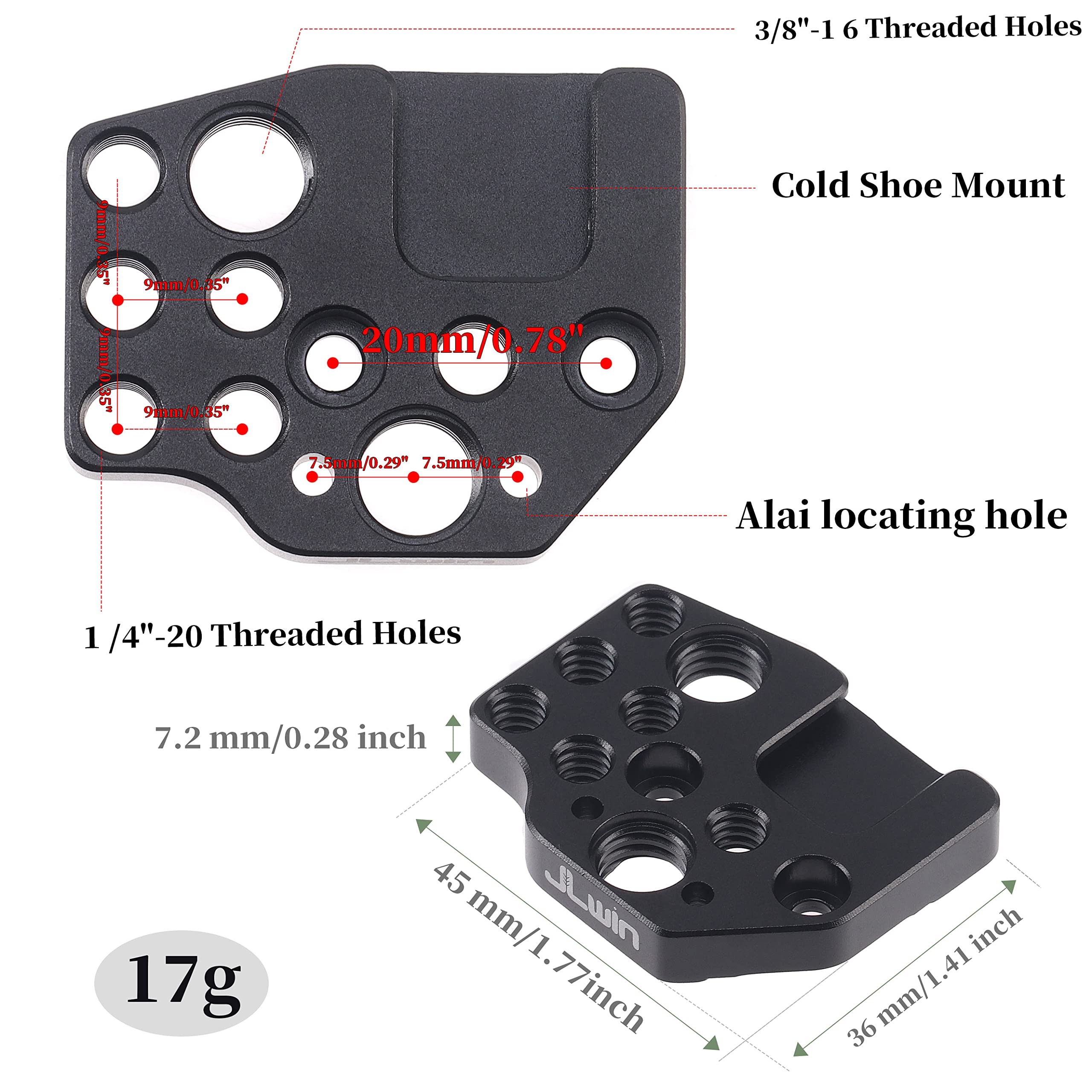 Hersmay 2Pcs Universal Quick Release Plate For Dji Ronin Sc Rs2 Rs3 Pro Rsc2 Gimbal Stabilizer Accessories,With 1/4"-20 3/8"-16 Holes Cold Shoe For Camera Field Monitor Microphone Led Light