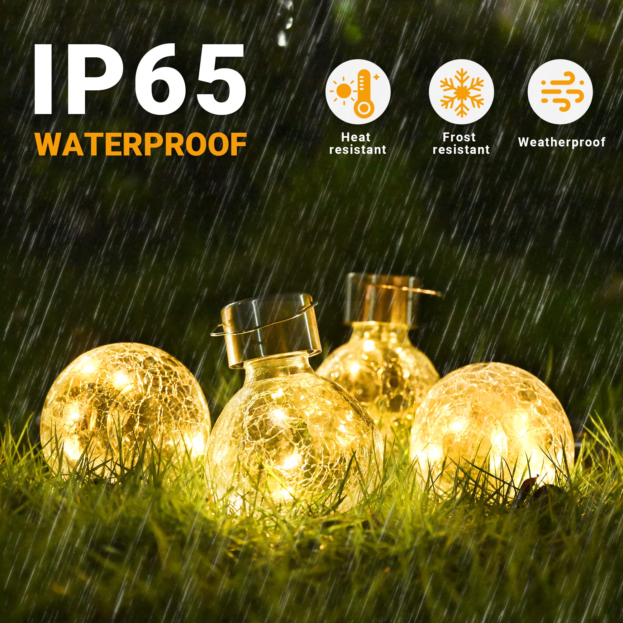 Gigalumi Hanging Solar Lanterns, 8 Pack Solar Christmas Decoration, Outdoor Waterproof Garden Decor For Lawn, Yard, Tree (Warm White)