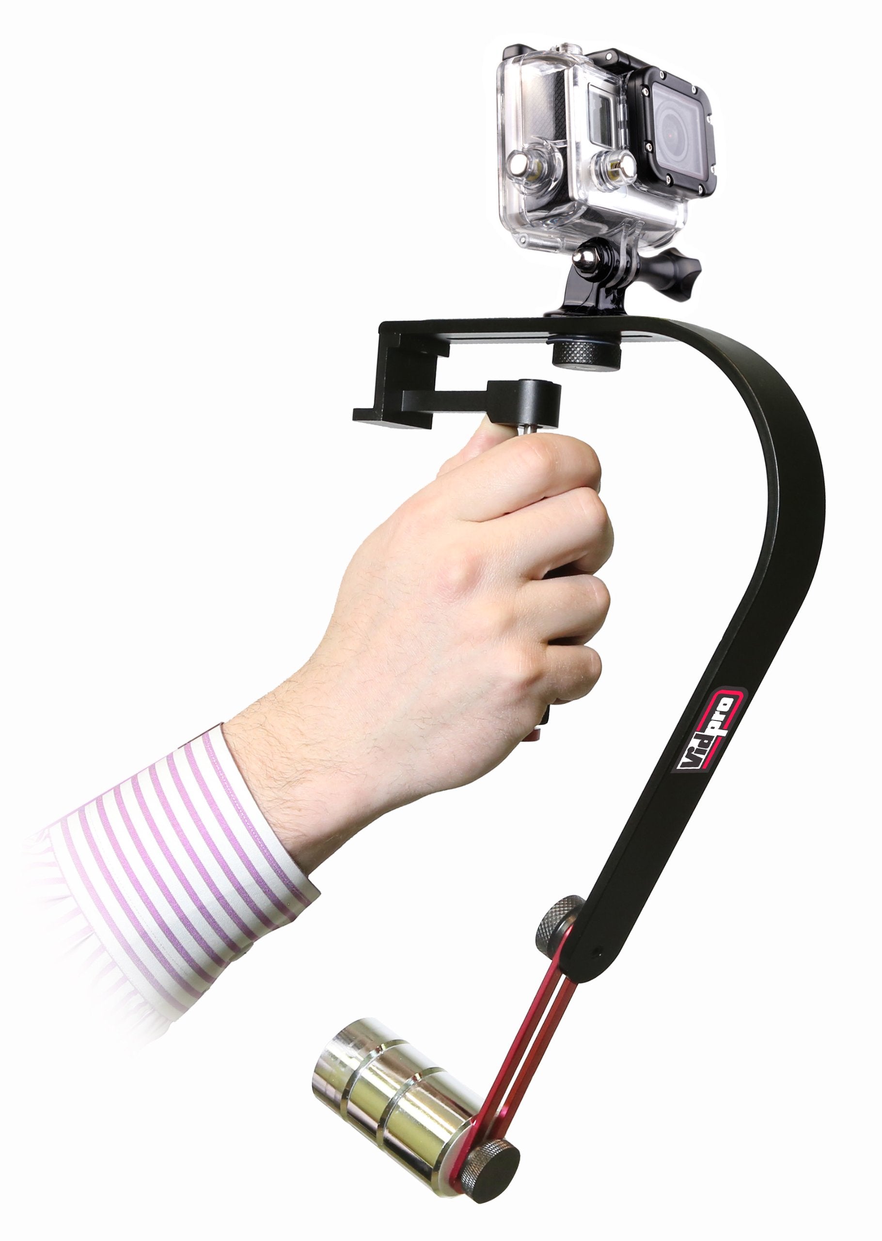 Vidpro Sb-8 Video Stabilizer For Gopro, Smartphones, Cameras & Camcorders With Smartphone Holder & Adapter For Gopro