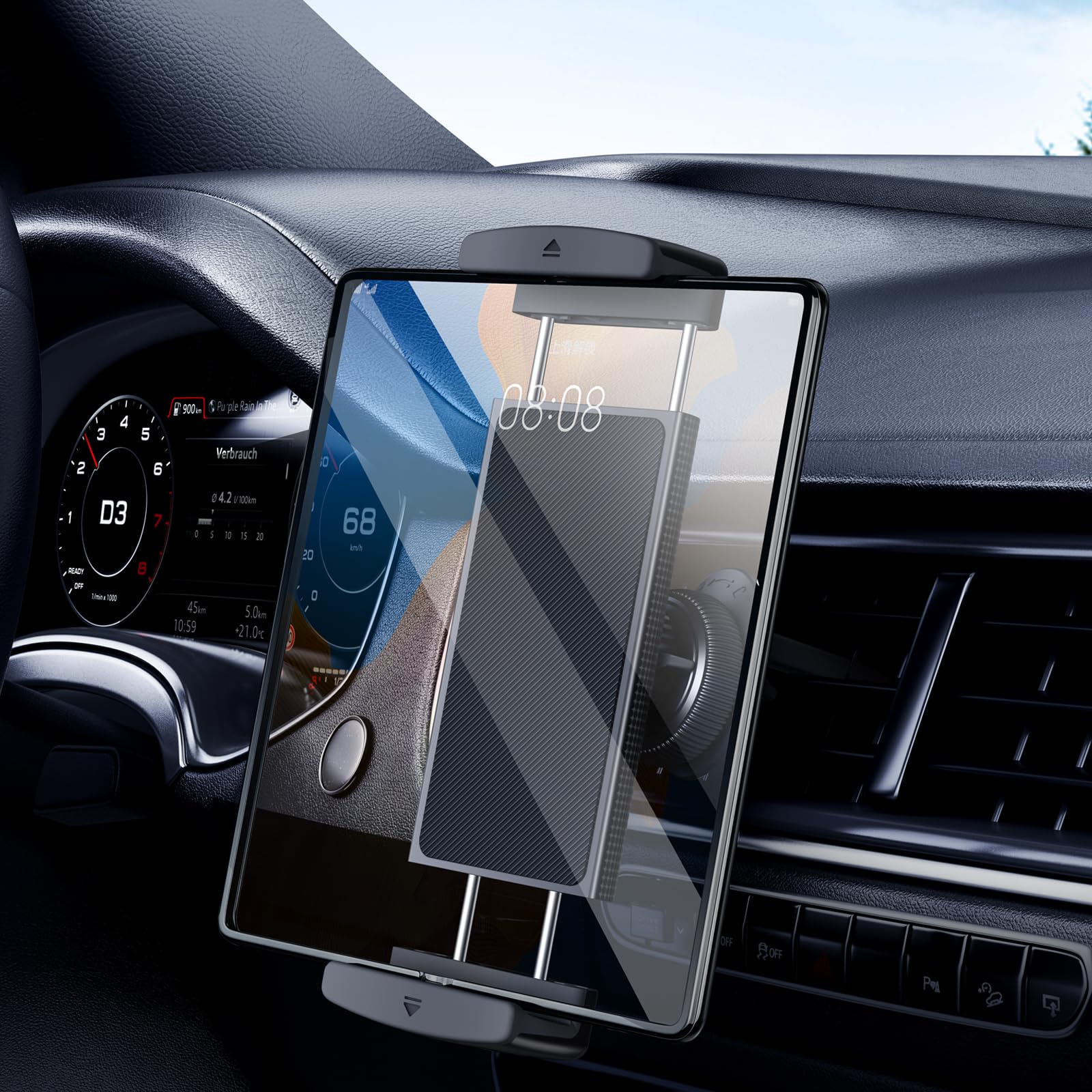 Samorino Car Phone Tablet Mount,[360° Rotatable & Thick Cases Friendly] Phone Holder Car Mount Air Vent For Car Compatible With Samsung Galaxy Z Fold 6 5 4/Ipad Mini Pro Air And More 4"-12.9" Device