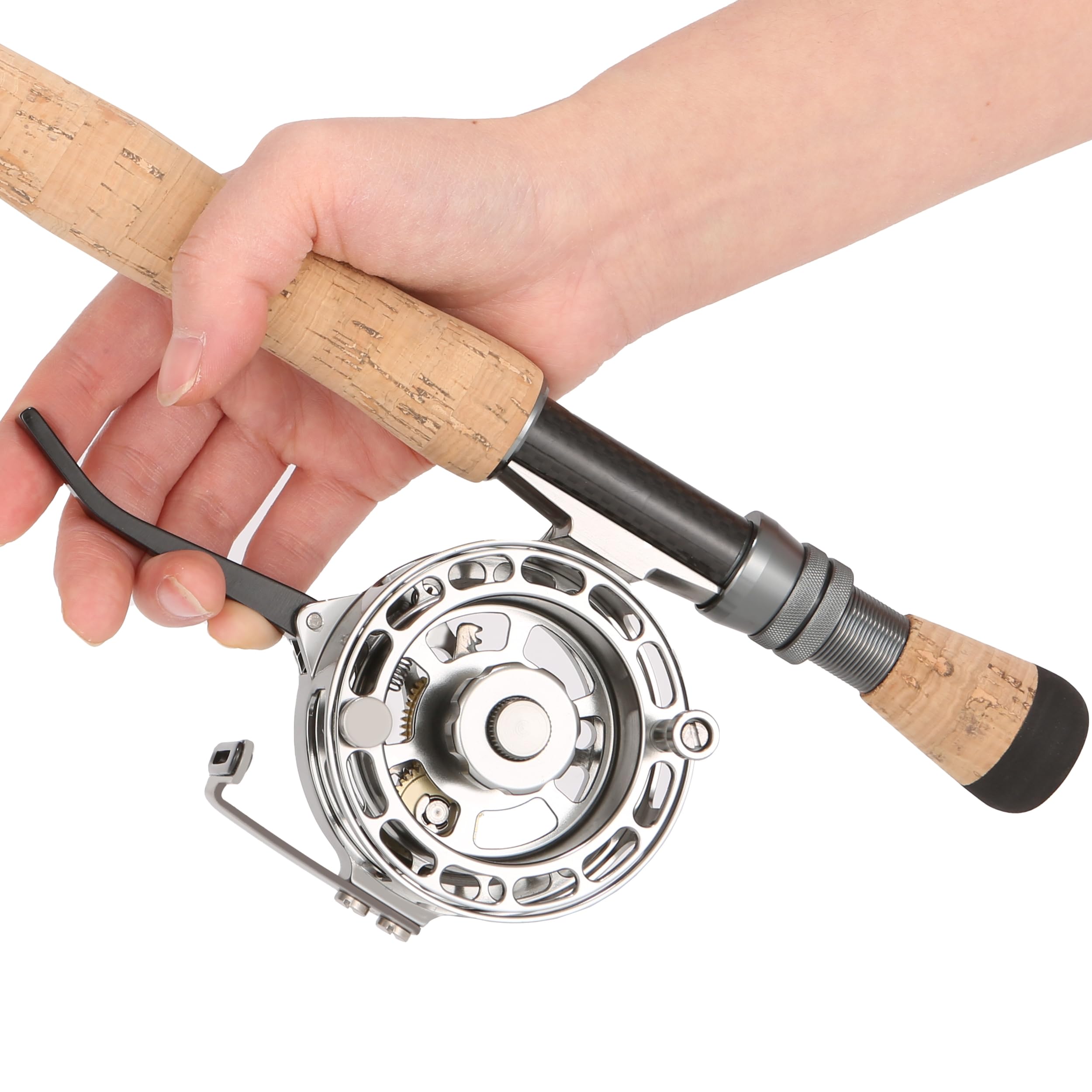 Bigchub Semi-Automatic Fly Fishing Reel, Quick Line Retrieval, Adjustable Drag, Quick Spool Removal, For Freshwater Lake Stream Pond Fishing, Cnc Machined Aluminum
