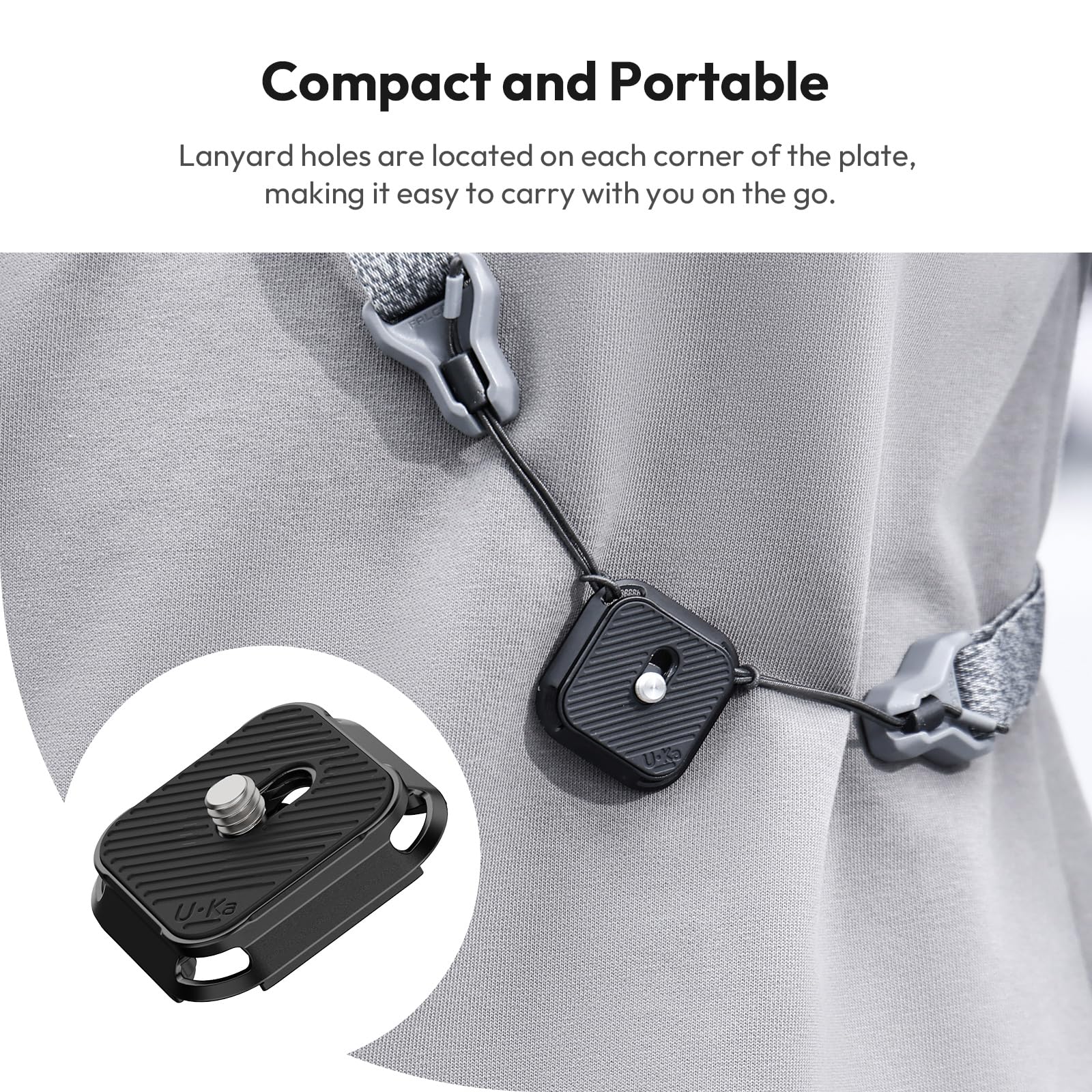 Ulanzi Co19 Adjustable Sling Handgrip Gimbal Handle+Uka Camera Quick Release Plate And Base Kit C007