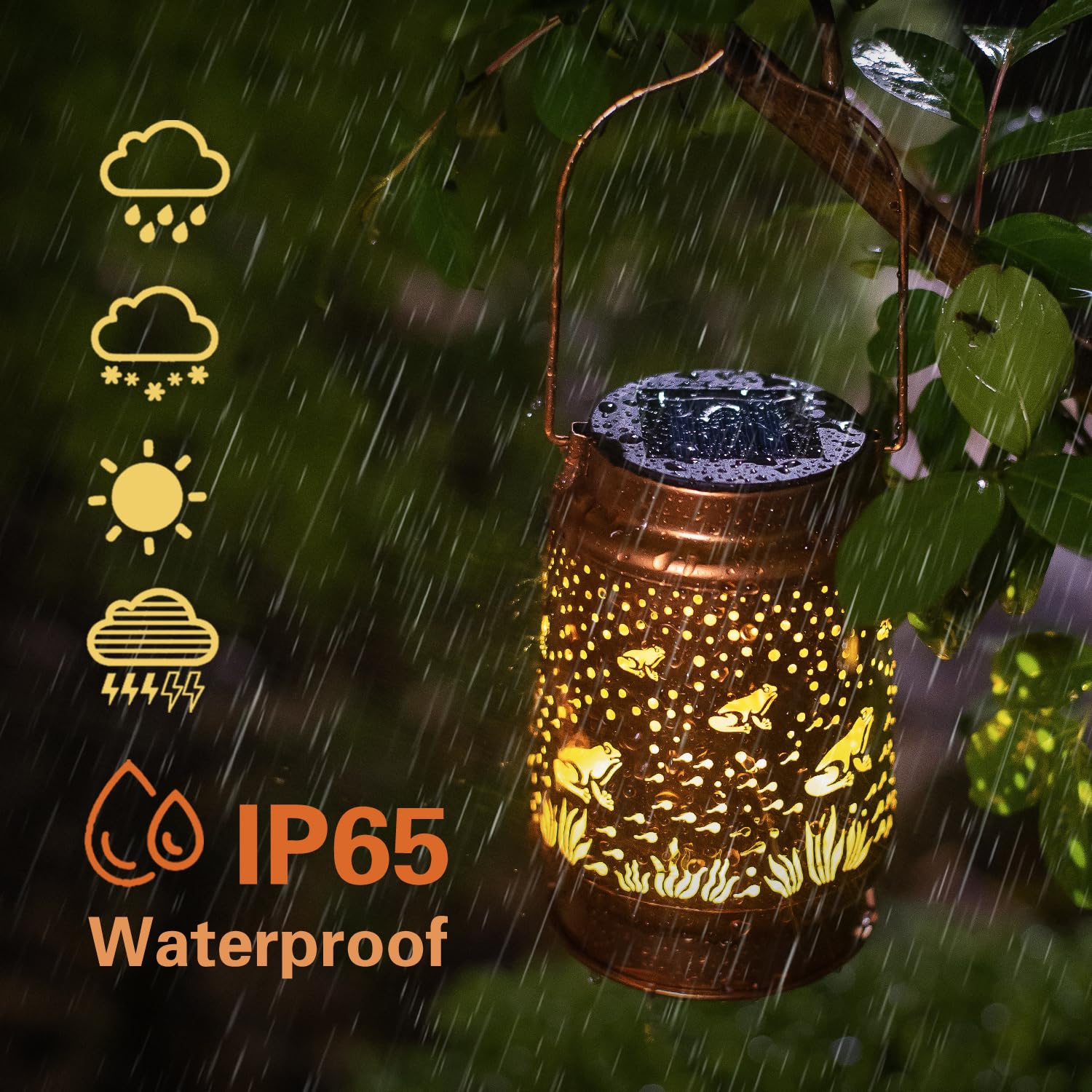 Eztzen Frog Solar Lanterns Outdoor Waterproof Hanging Solar Lights Frog  For Women Men Metal Decorative Led Frog Lanterns For Garden Decor,Yard,Patio,Lawn,Tabletop,Pathway,Landscape