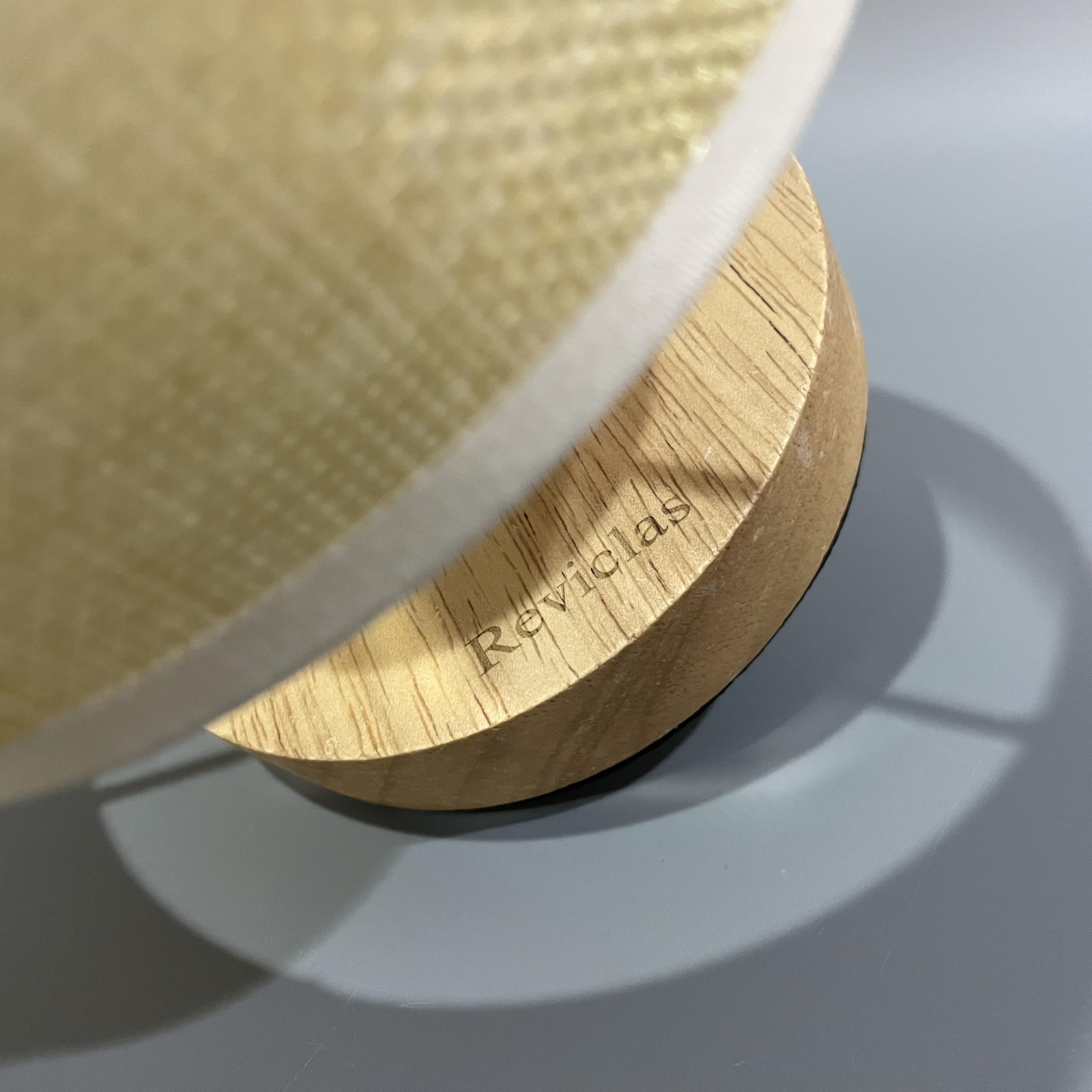 Reviclas Desk Lamps, Led Wired Desk Lamp With Linen Shade And Wood Base