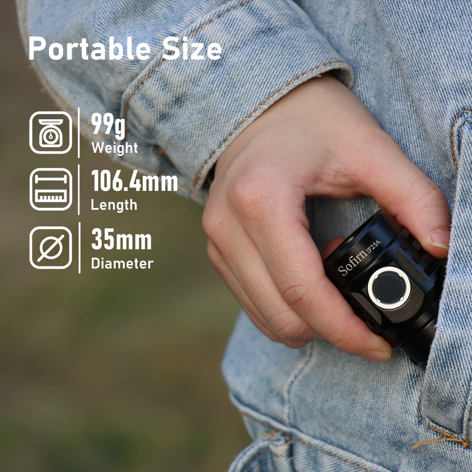 Sofirn If25A Rechargeable Flashlight Max 3800 Lm, Flashlight High Lumens With 4X Sst20 6500K Led, Anduril Ui 2, For Camping, Hiking, Fishing