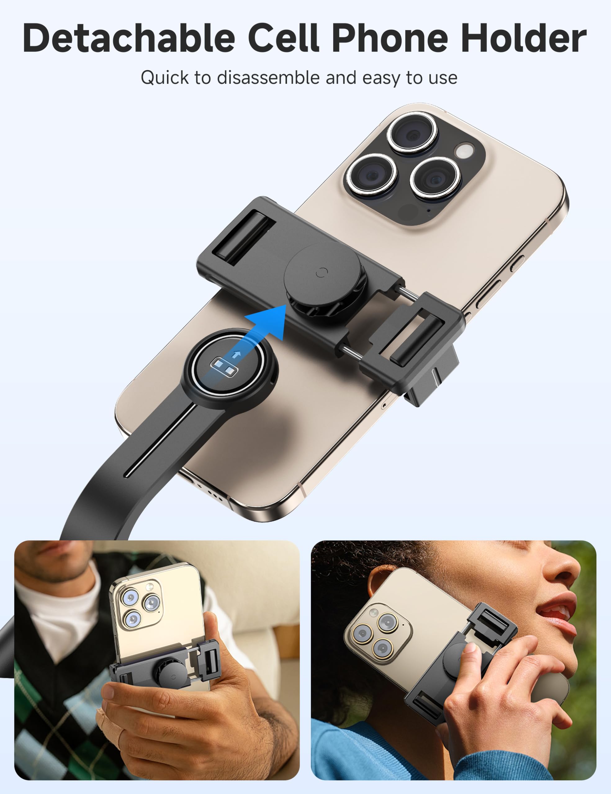 Selfieshow Portable Selfie Stick, 4 In 1 Extendable Phone Tripod Stand With Detachable Wireless Remote & Phone Holder 360° Rotating Mini Travel Tripod Compatible With Iphone 16/15/14/13 Pro/Android/Gopro