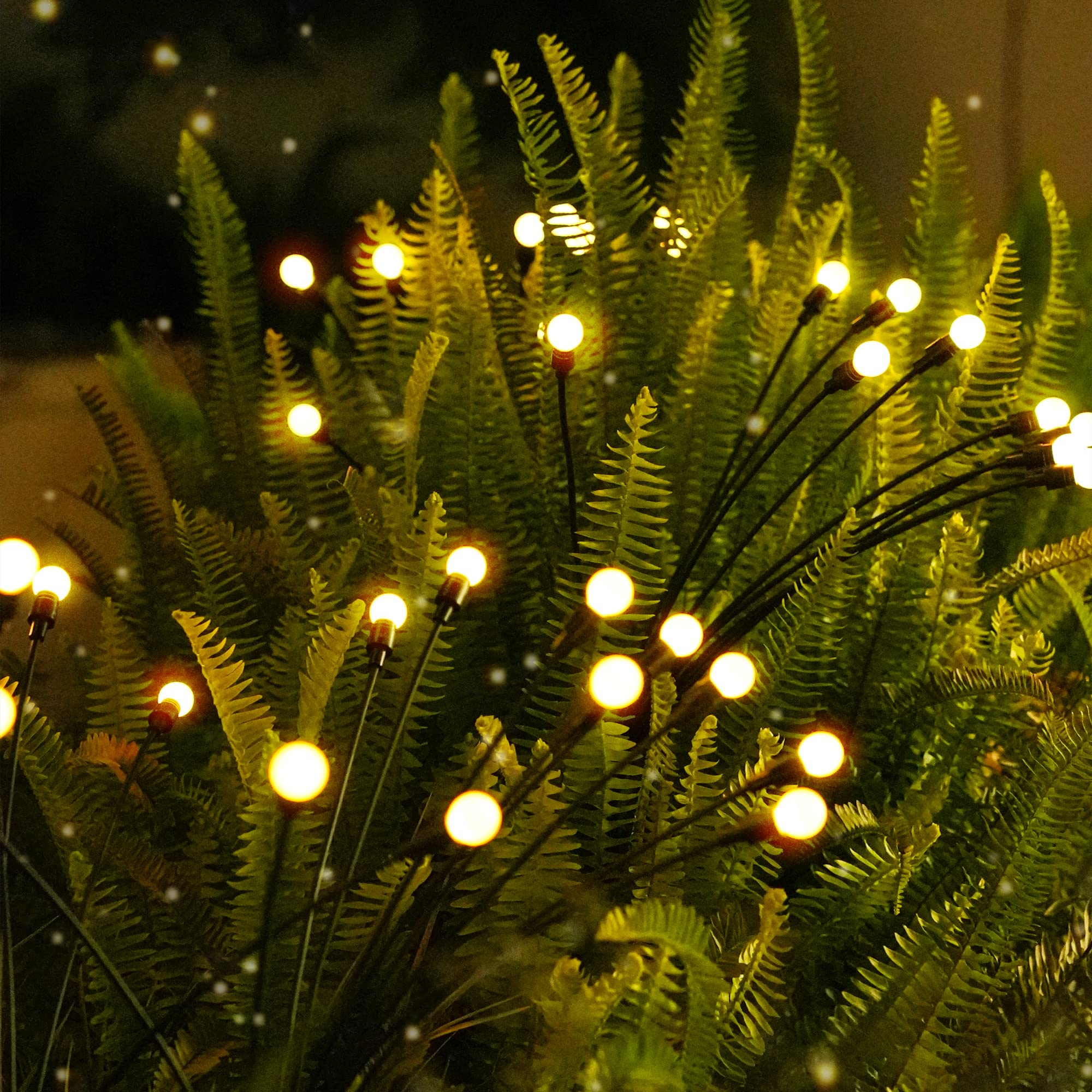 Patiopia Solar Garden Lights, Led Firefly Garden Lights Solar Outdoor, Solar Lights For Outside Sway By Wind,Solar Lights Outdoor Waterproof For Christmas Yard Patio Pathway Decoration（2 Pack+2 Pack）