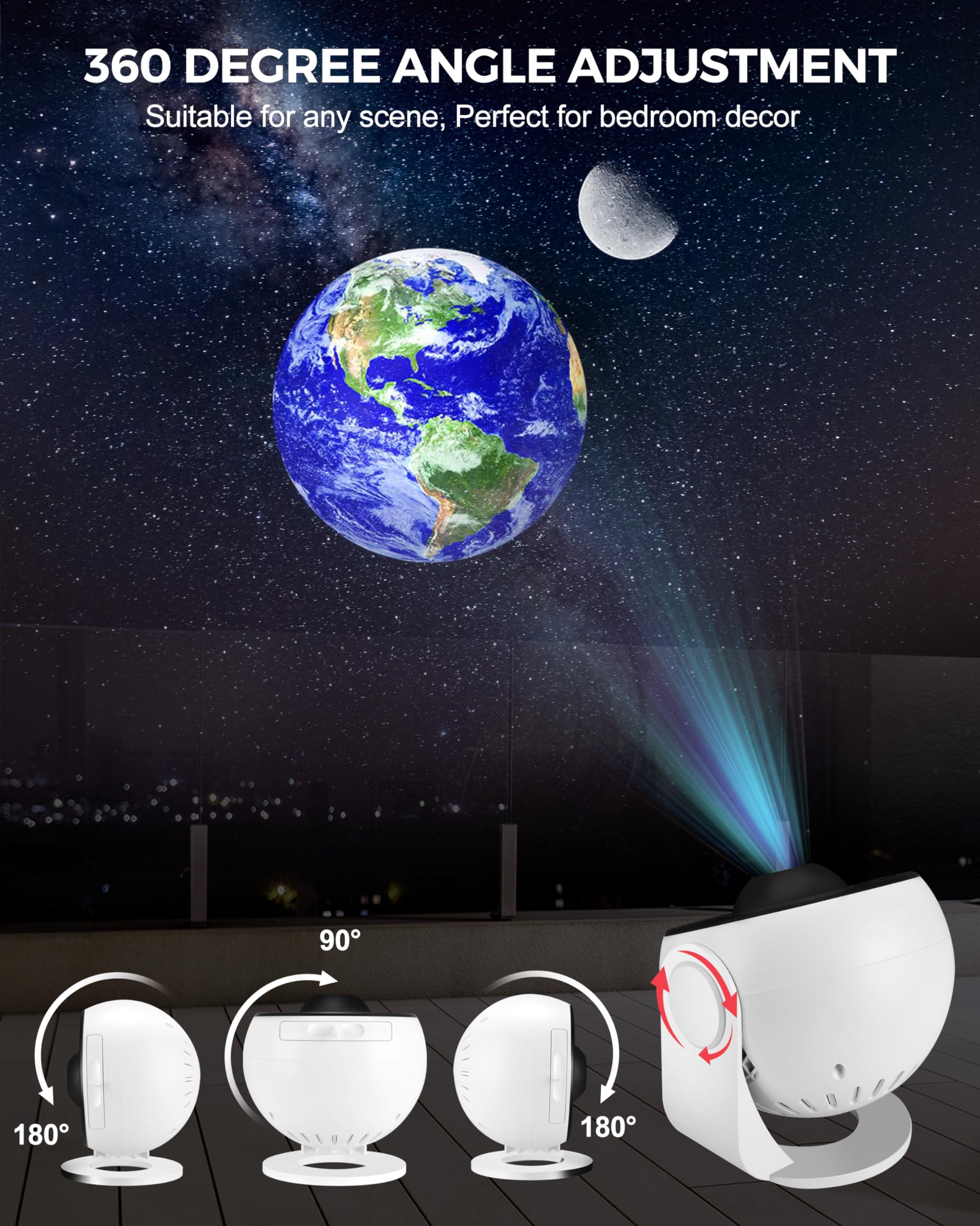Flewken Planetarium Projector For Bedroom - 13 In 1 Star Galaxy Light - Nebula Night Light Milky Way Projector With Timer, Led Space Galaxy Lamp Room Decor For Adults Kids