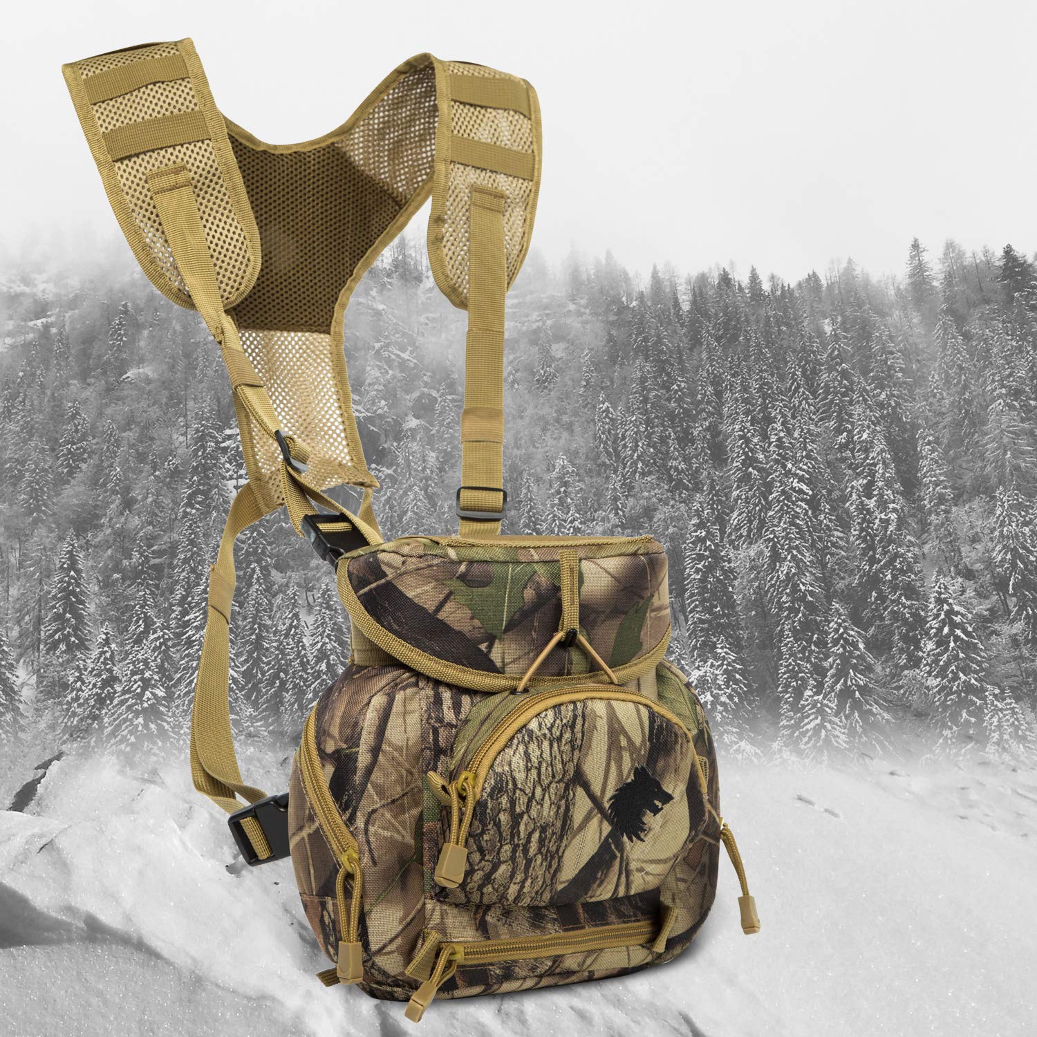 Fieldcraft Binocular Harness Case Field Pack For Binos Cameras Optics Rangefinder Gear