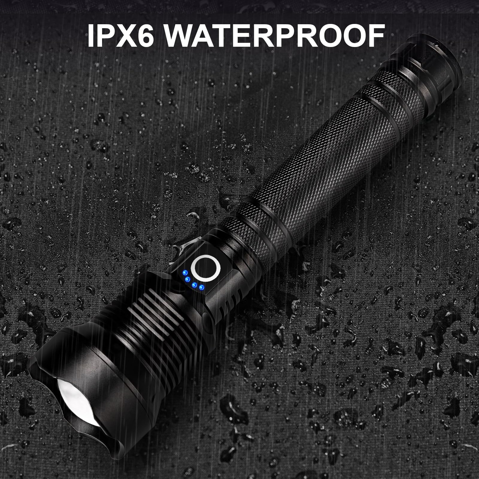 Lbe Rechargeable Flashlights 990, 000 High Lumens, Super Bright Led Flashlight Powerful With 10000Mah Capacity, 5 Modes Waterproof Flashlight Handheld Flash Lights For Home Camping Emergencies