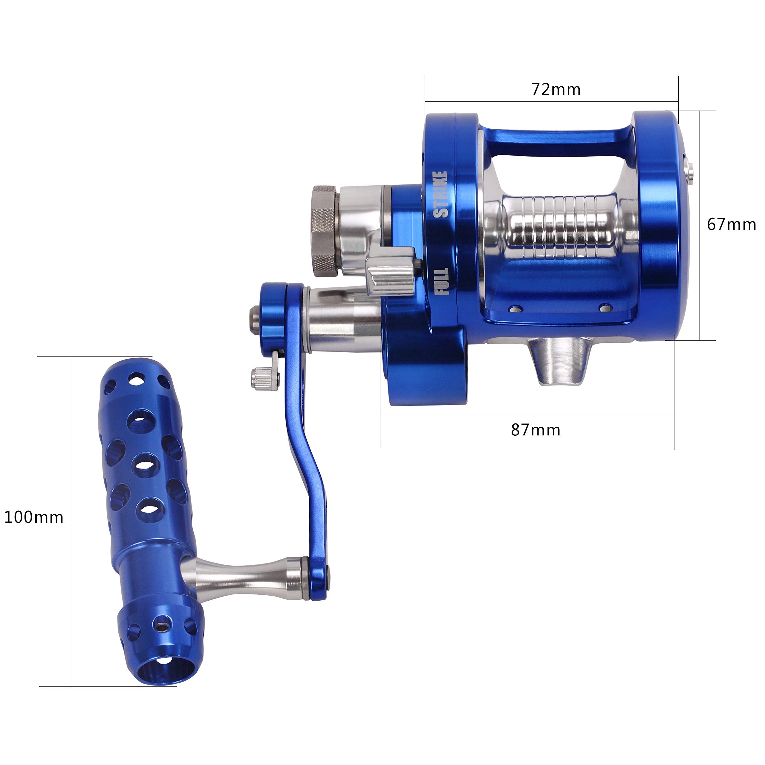Channelmay Saltwater Jigging Big Game Fishing Reel Cnc Machined 2 Speed 44Lbs Lever Drag Deep Sea Boat Trolling Fishing Right Handed Only