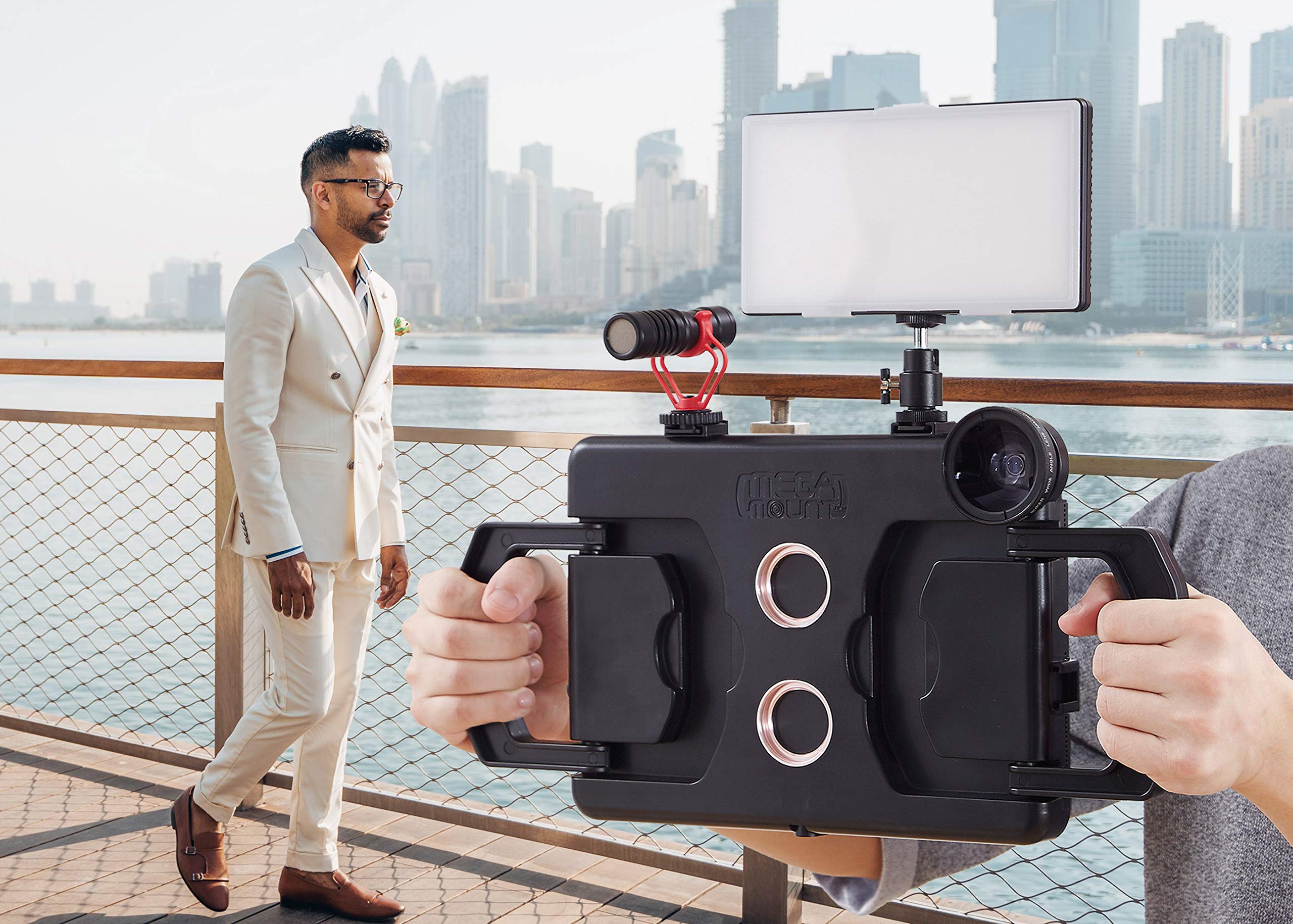 Velikon Megamount Multimedia Rig Case，Video Stabilizer For Apple Ipad Pro 11 Inch [2018 1St Gen Model Only] Easily Attach Lenses, Lights, Microphones. Great For Video Recording. Mounts On Tripods And Monopods