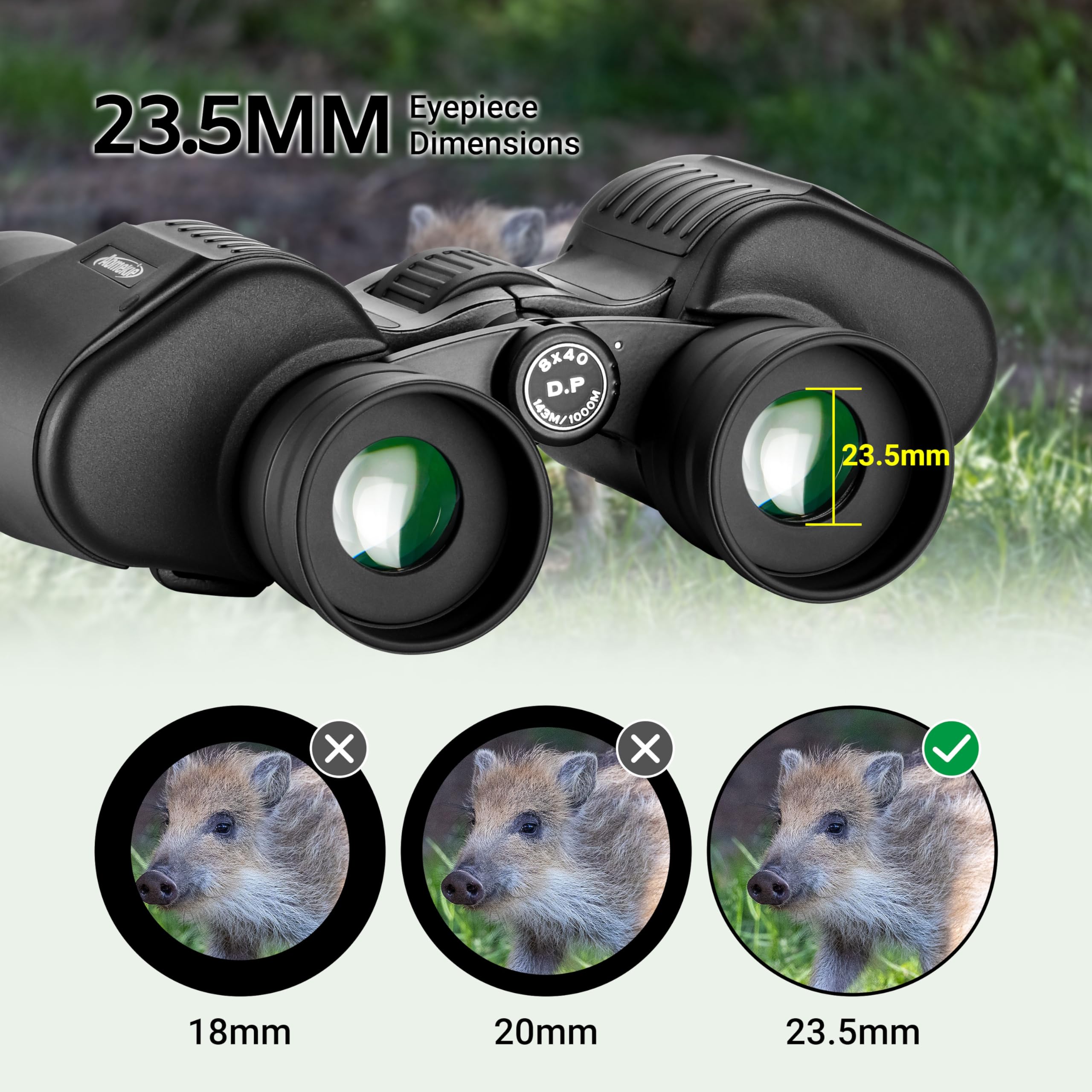 Aomekie 8X40 Binoculars For Adults High Powered Bak4 Prism Fmc Lens Full-Size Waterproof Hd Professional Binoculars For Bird Watching Hunting Outdoor Hiking Traveling