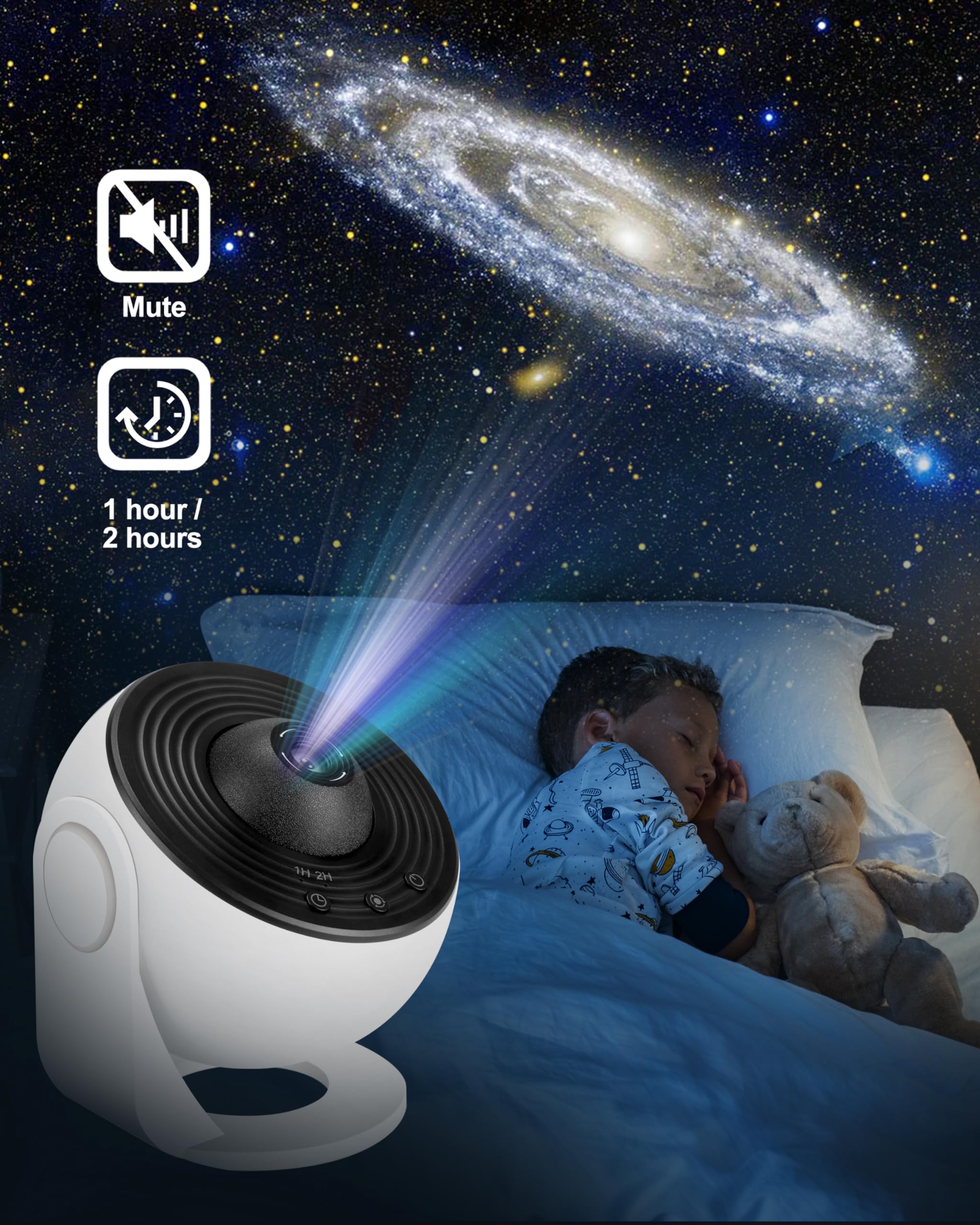 Flewken Planetarium Projector For Bedroom - 13 In 1 Star Galaxy Light - Nebula Night Light Milky Way Projector With Timer, Led Space Galaxy Lamp Room Decor For Adults Kids