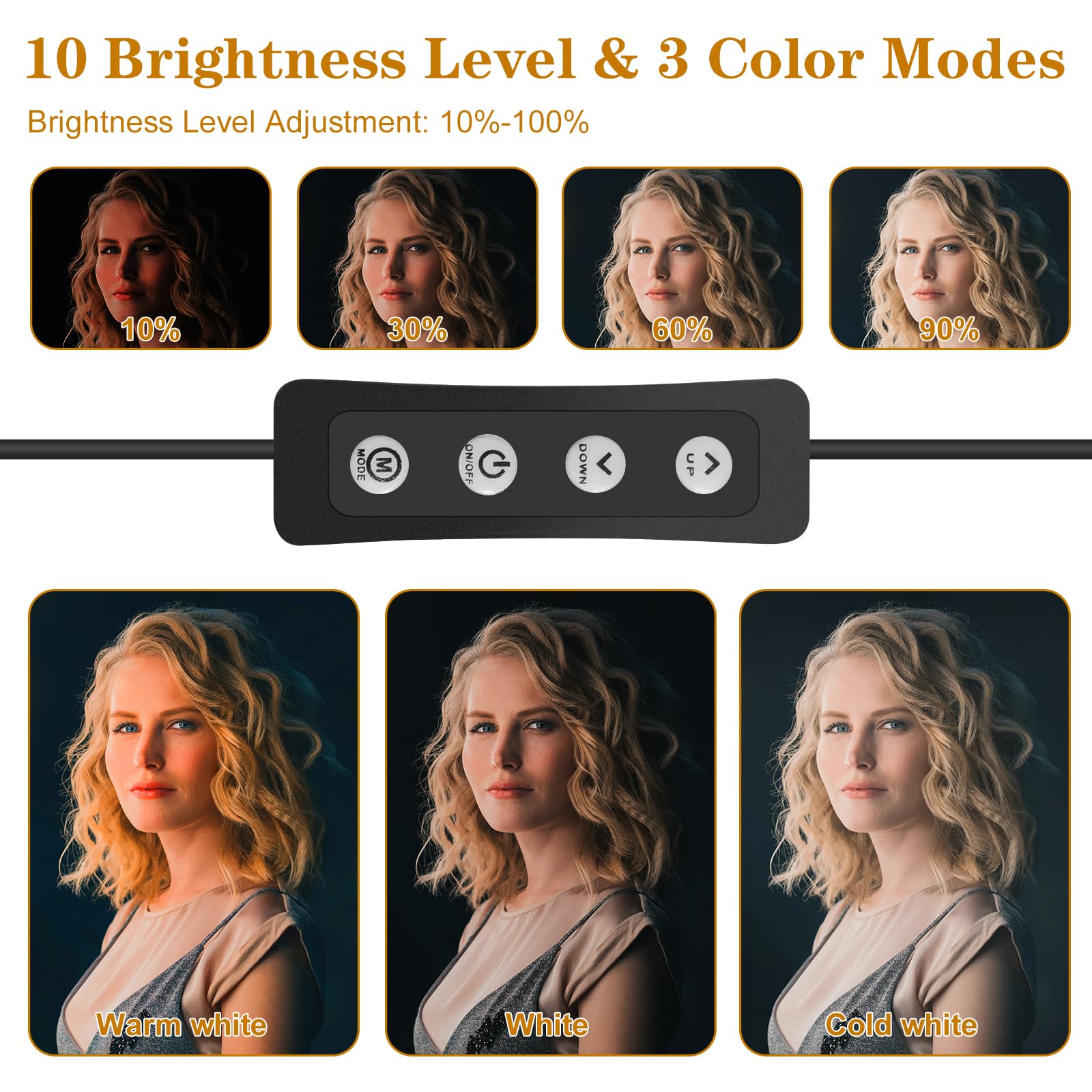 Stynice Led Video Light With Adjustable Tripod Stand Usb