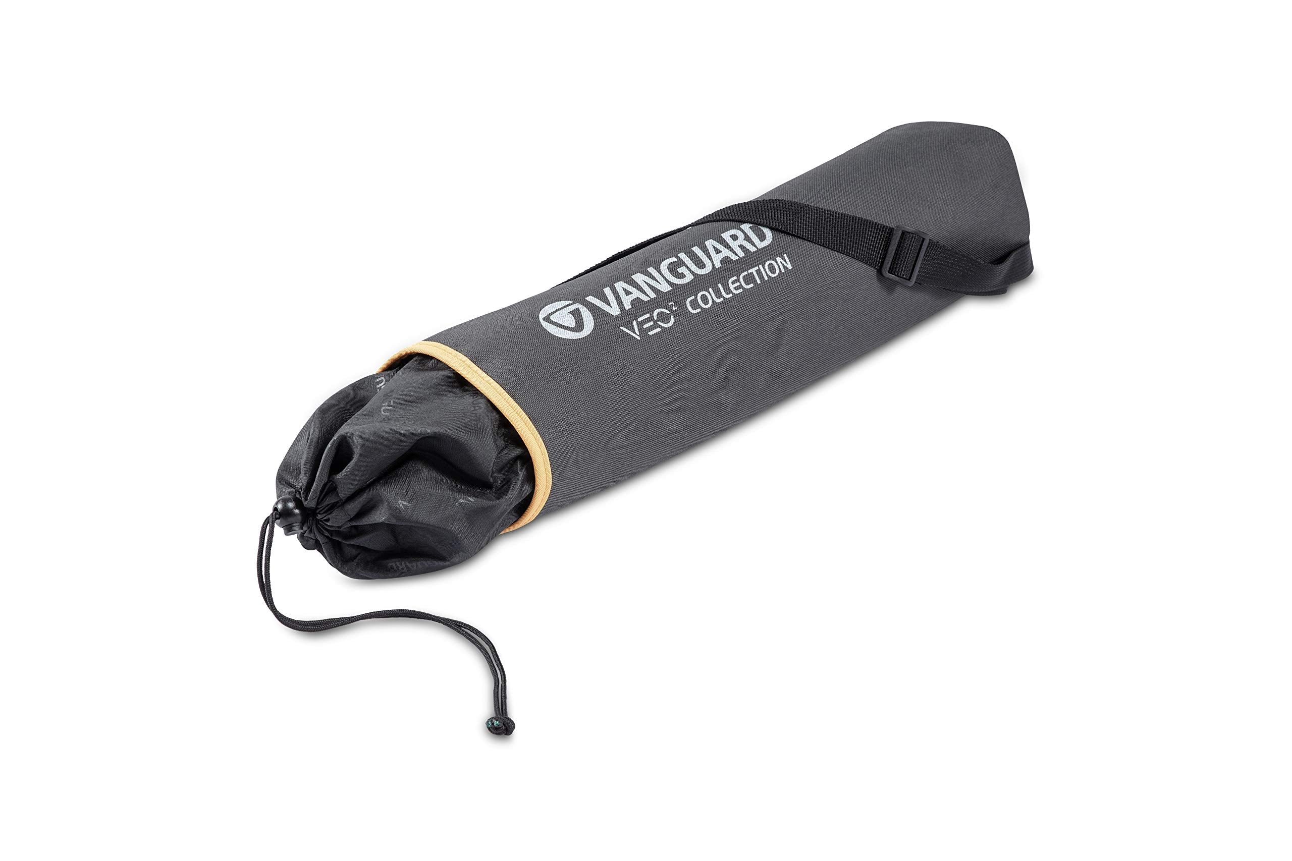Vanguard Veo2S204Cb Carbon Fiber Travel Tripod With Ball Head, Monopod Option, Smart Phone Holder, Spiked Feet, And Tripod Bag