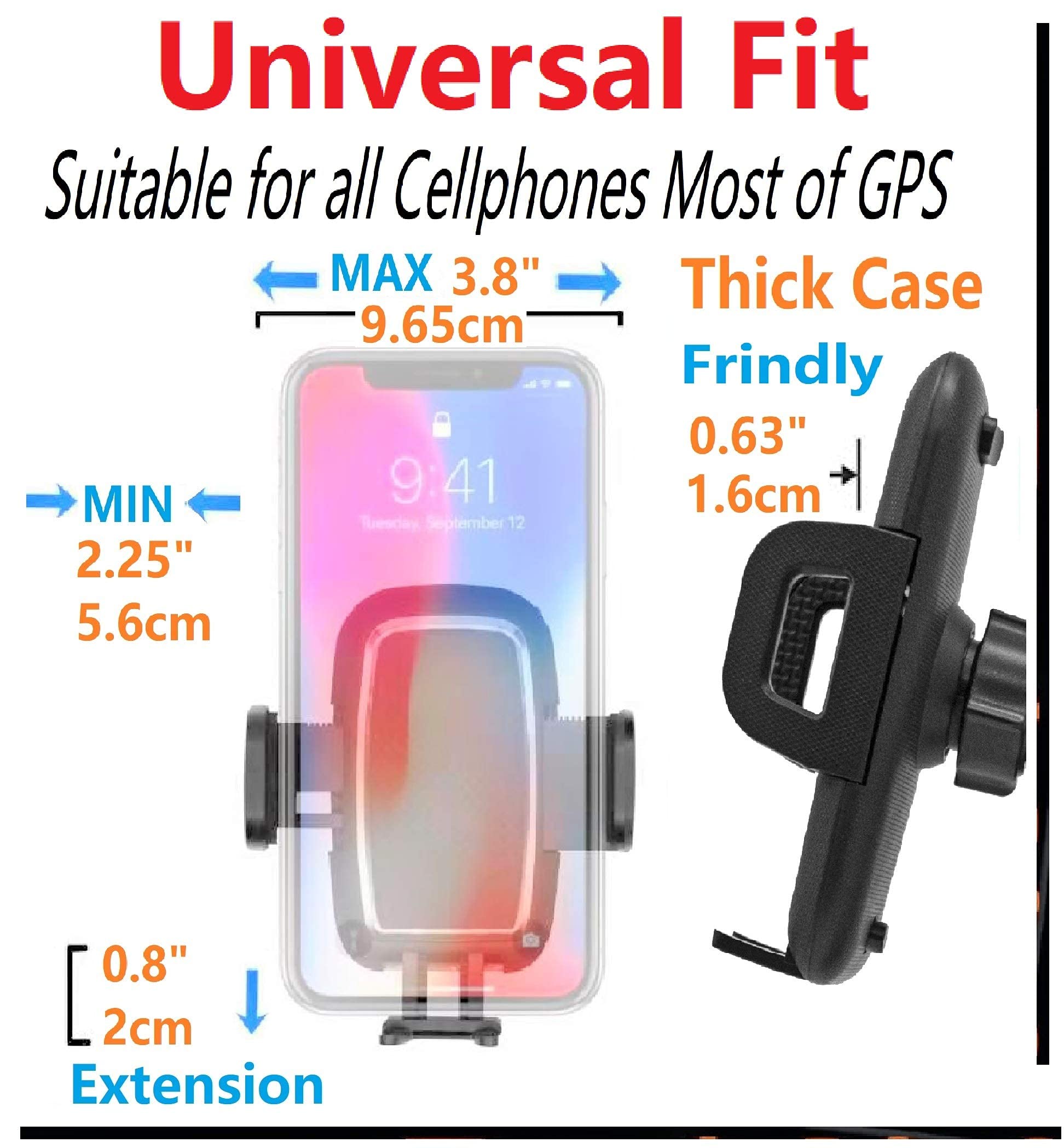Tecotec  Car Cup Holder Phone Holder, Universal 13" Long Neck Cup Phone Mount Compatible With Iphone 15 Pro Max /14/13/S23 Ultra /S22 /Plus Etc