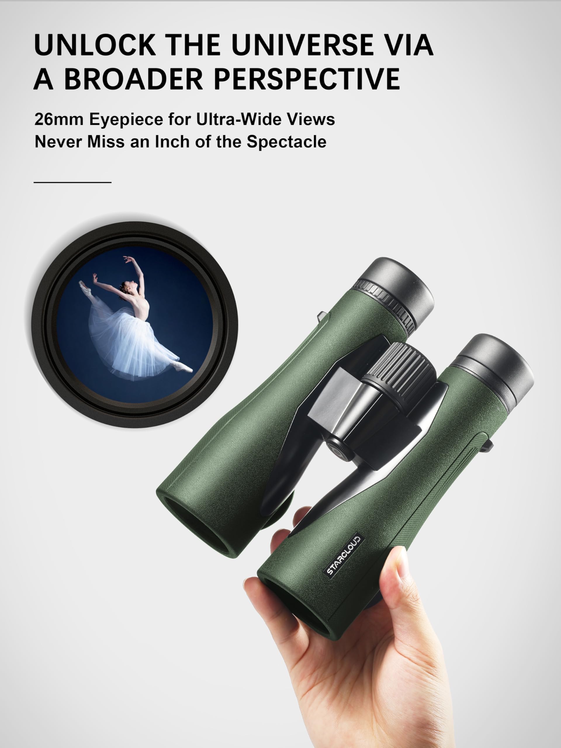 Star Cloud 15X55 Uhd Lightweight Binoculars For Adults With  Phone Adapter, Large View Ipx7 Waterproof Binoculars For Bird Watching, Hunting, Hiking, Stargazing (15X55)