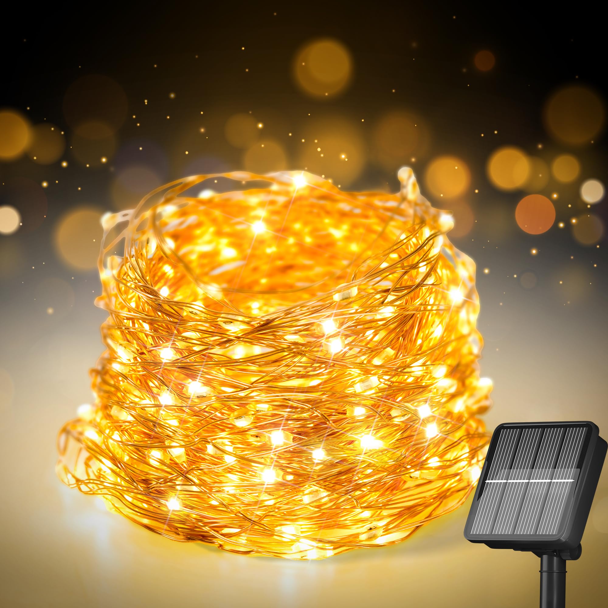 Selarlyt 200 Led 72Ft Solar String Lights For Outside, Solar Fairy Lights For Outside Waterproof With 8 Modes, Twinkle Light For Patio Tree Christmas Party Wedding Decor(Warm White)