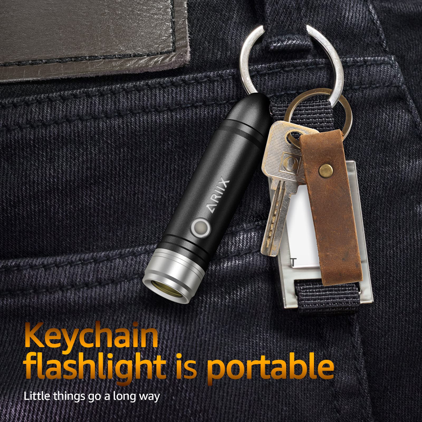 Ariix Super Bright Outdoor Edc Mini Keychain Led Flashlight High 650 Lumens,Waterproof Rechargable Small Torch For Camping And Emergency,Best  For You