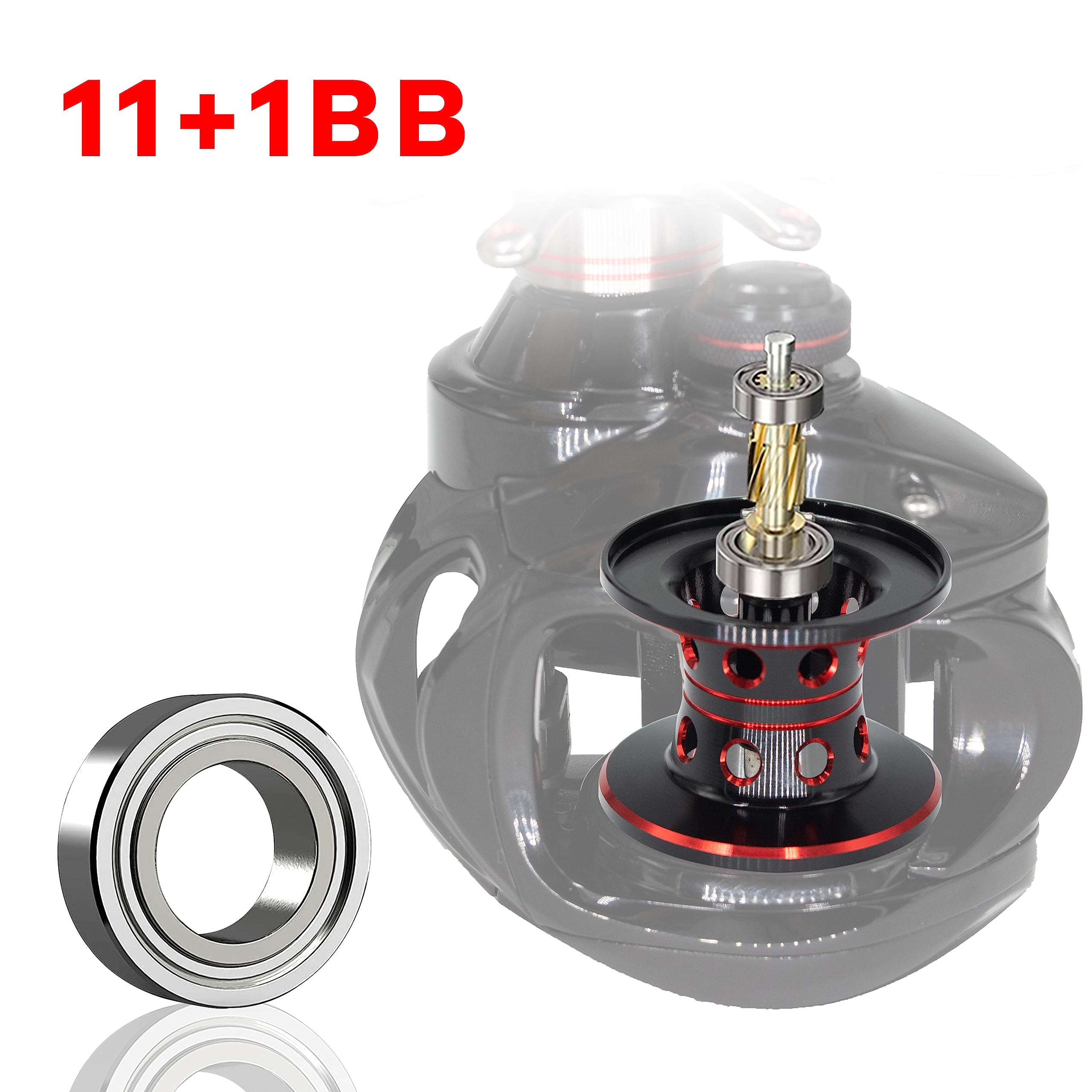 Fishdrops Baitcaster Reel Ultra-Light Baitcasting Fishing Reel, 7.0:1 Gear Ratio, 12.12Lb Drag Magnetic Brake, Smooth 11+1Bb, Freshwater & Saltwater And Affordable Low Profile Bait Caster Reel