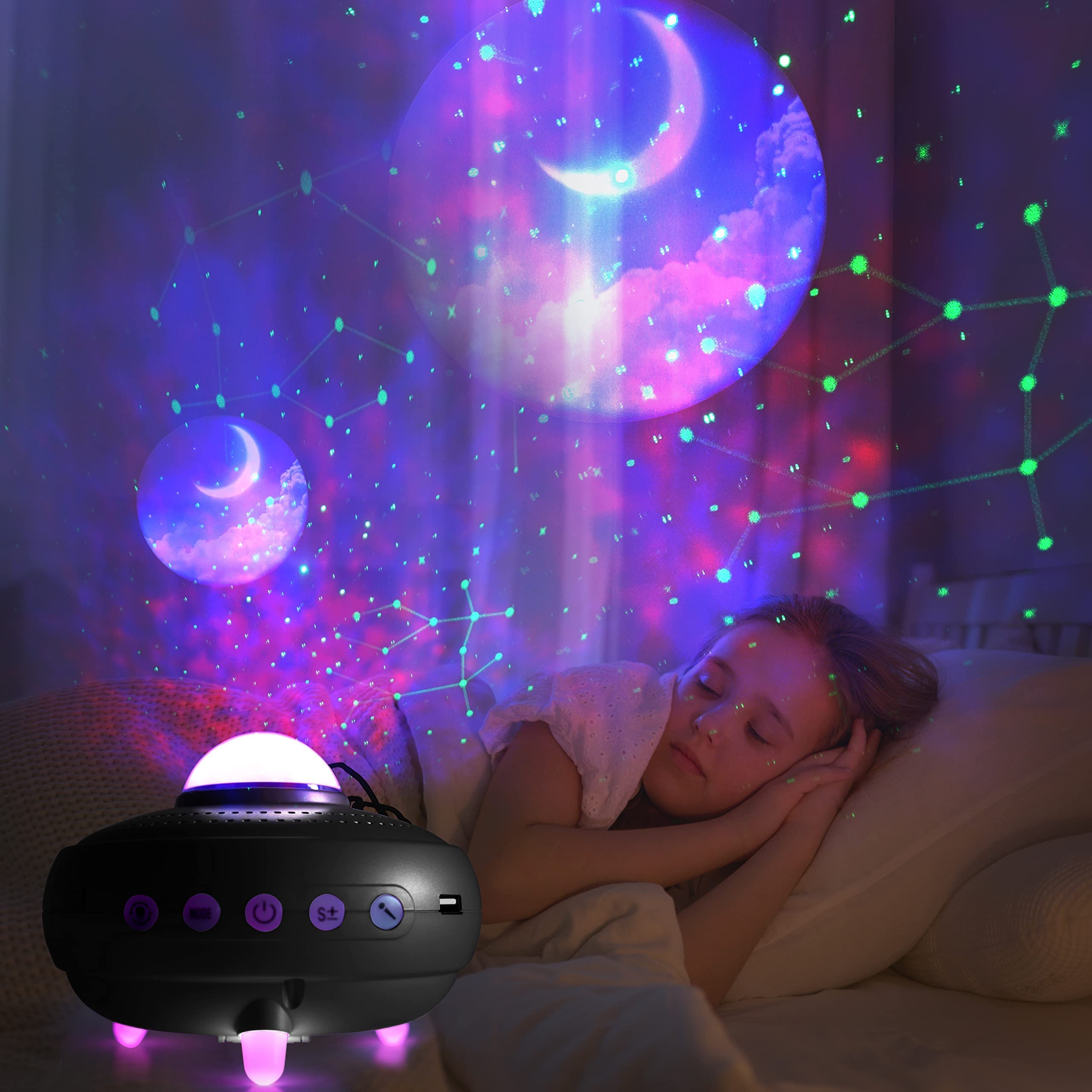 Joytey Constellations Planetarium Planets Stars Projector: 20 In 1 Night Light Solar System Projector Bluetooth Speaker,Space Ceiling Projector For Bedroom
