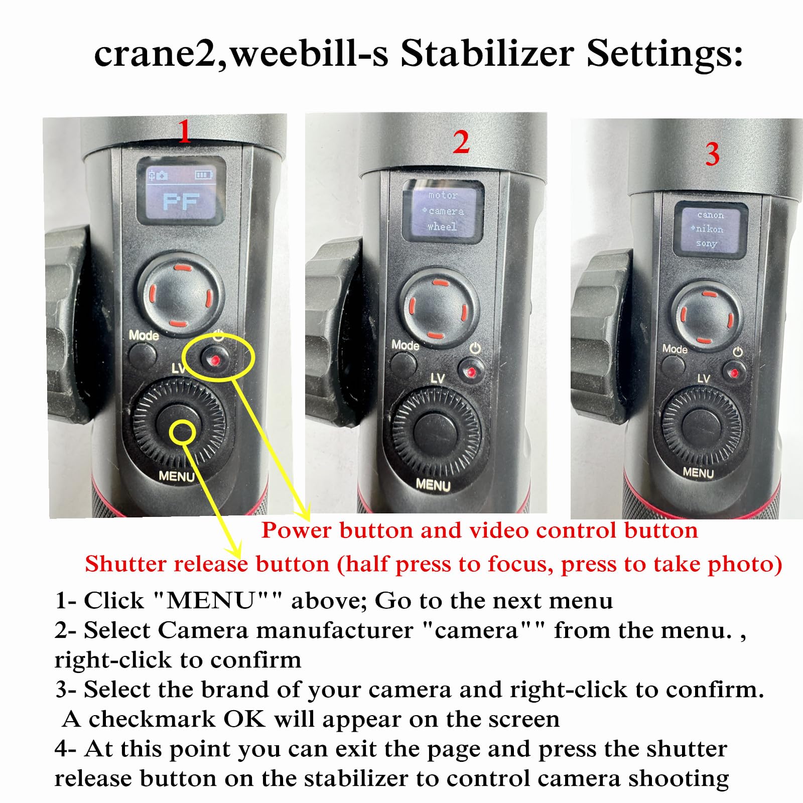 Dytdieyingtu For Panasonic For Zhiyun Cable Gh4 Gh5 Gh6 Gh7 G9 S5 S5Ii Shutter Cable Crane2 / Crane-M /Crane Plus/Crane Stabilizer Camera Release Cable Take Pictures And Record Videos (Micro Usb To Trrs2.5 )