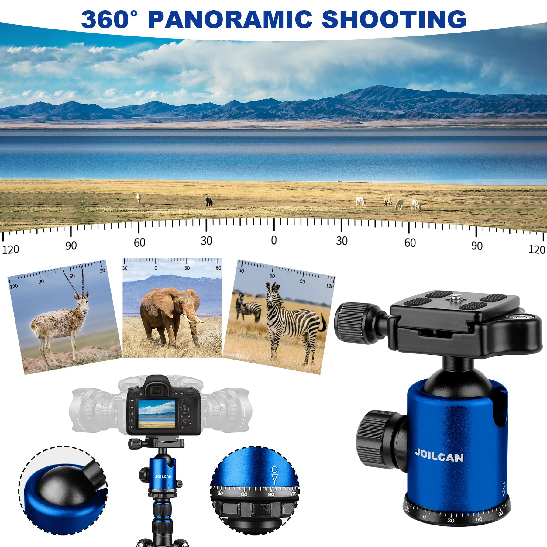 Victiv 80/85 Inches Heavy Duty Tripod For Camera And Phone, 85" Camera Monopod Tripods, Dslr Binoculars Spotting Scope Camcorders Video Tripod Stand, 360 Degree Ball Head, 35 Lbs Loads