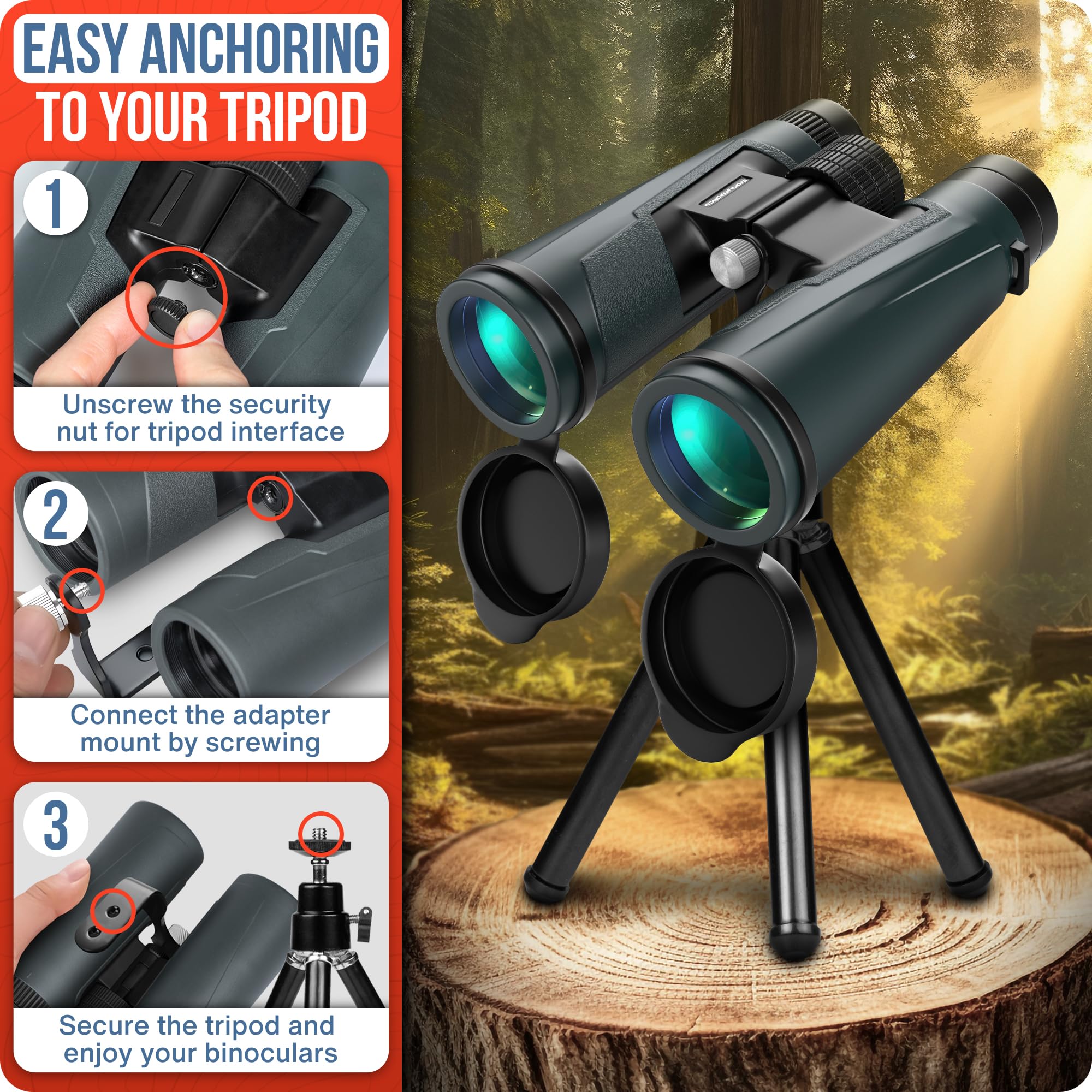Cronyoptics Binoculars For Bird Watching - 8X42 Binoculars For Adults Birding Kit - Binoculares Profesionales De Largo Alcance