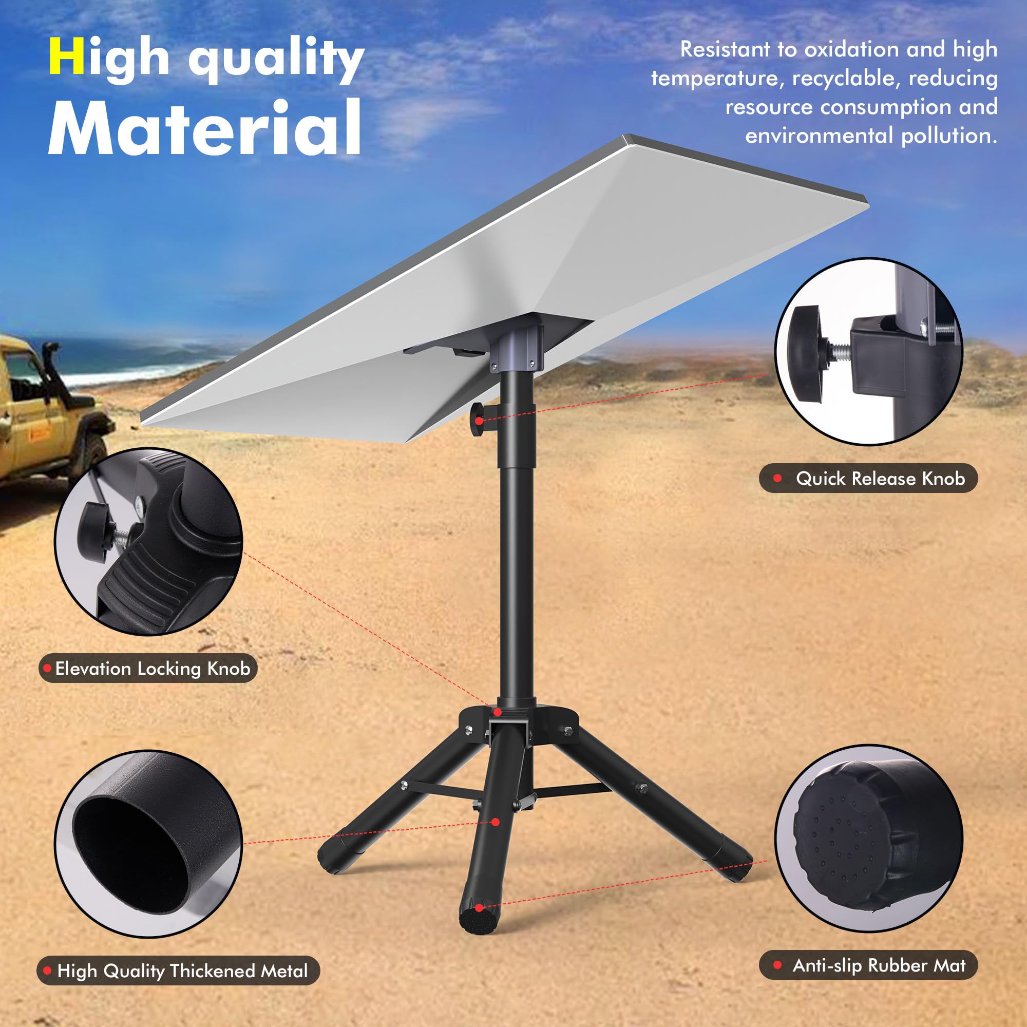 Qhljxkj Starlink Gen 3 Tripod Stand Mount - Adjustable Heavy Duty Design, Compatible With Starlink Gen 3, Including Pole Mount, Complete Tripod Mounting Kit