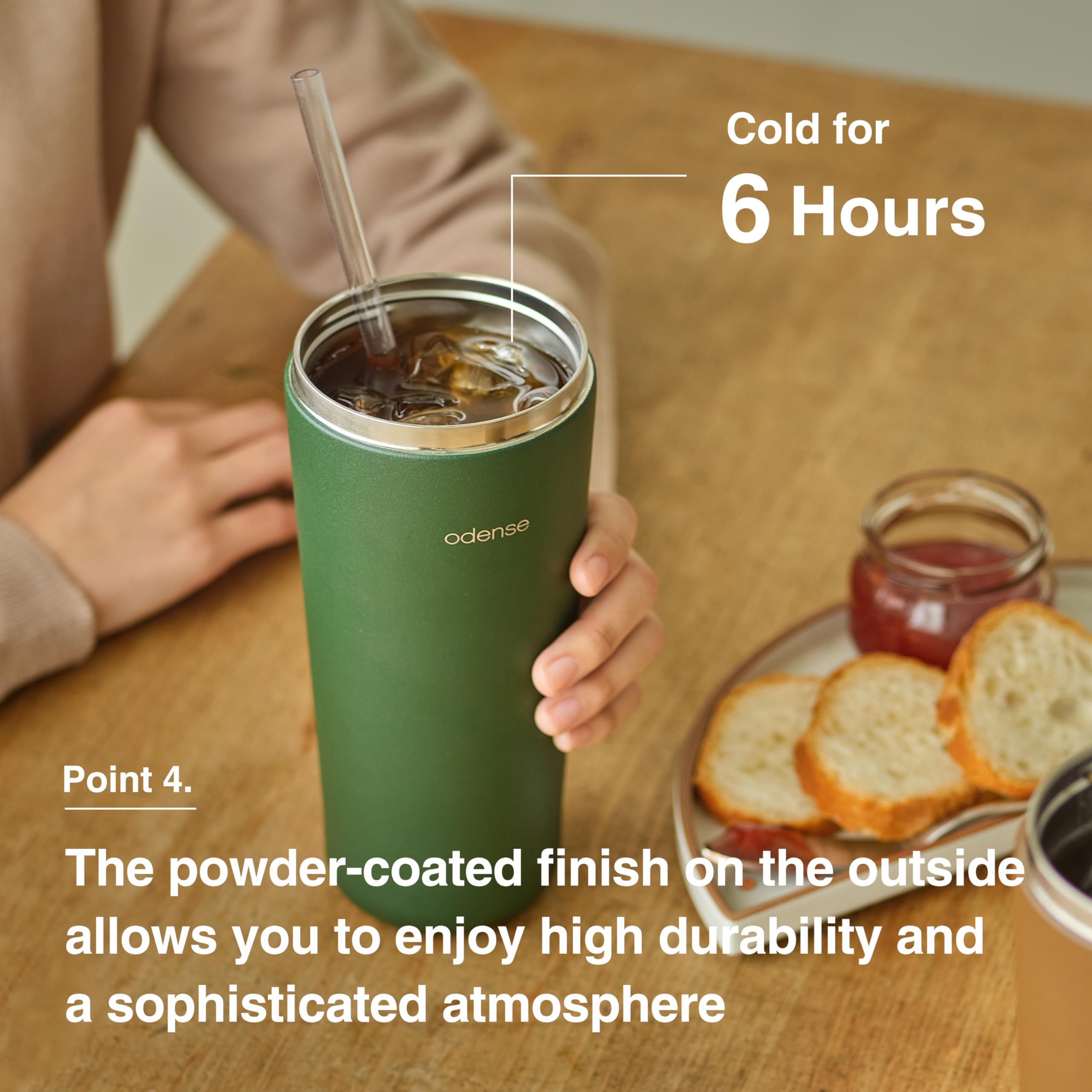 Odense Legodt Straw Tumbler 24Oz - Double Stainless Vacuum Insulated Tumbler With Lid & Straw
