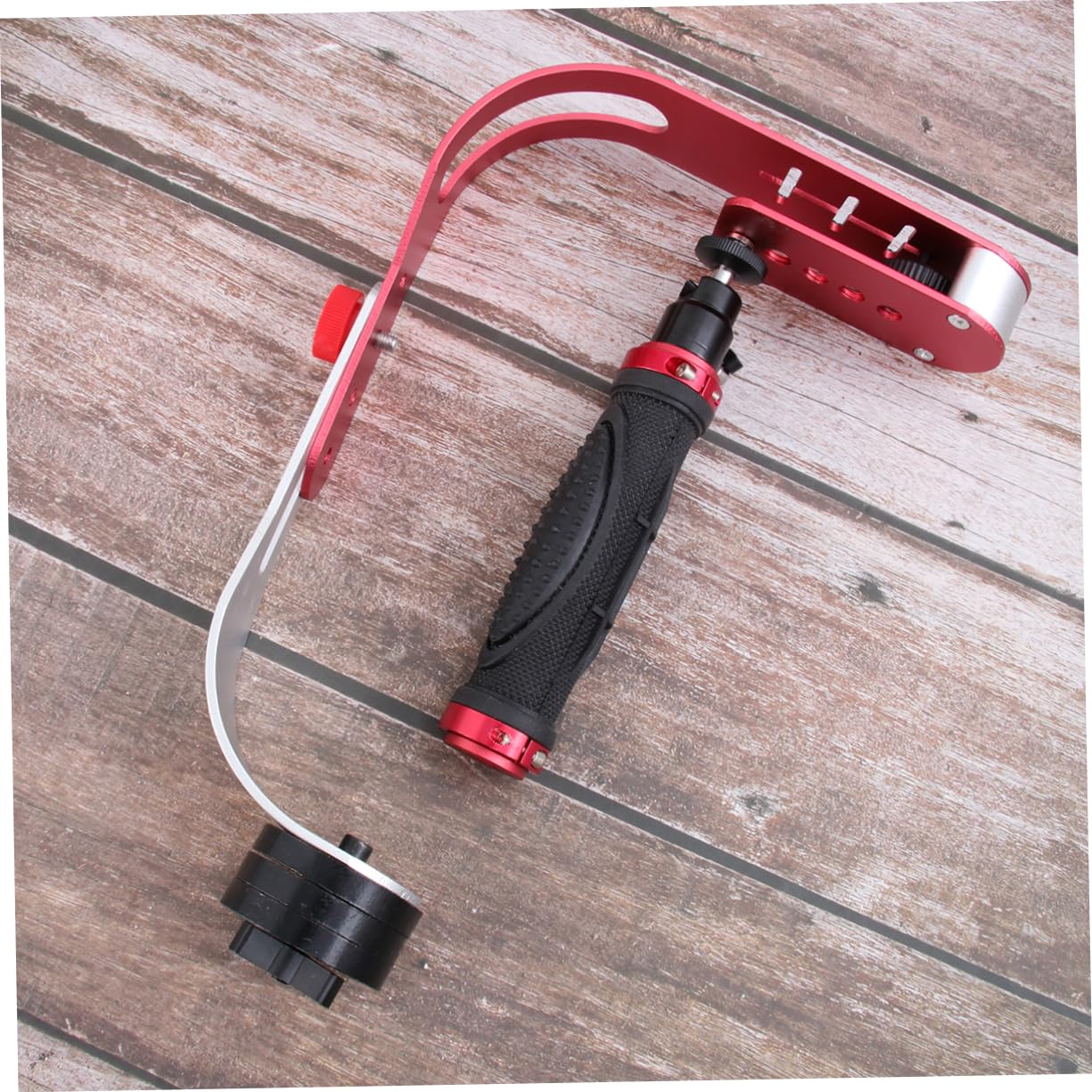 Veemoon Stabilizer For Camera Bow Type Handheld Stabilizer Red For Low Angle Videos Easy To Use