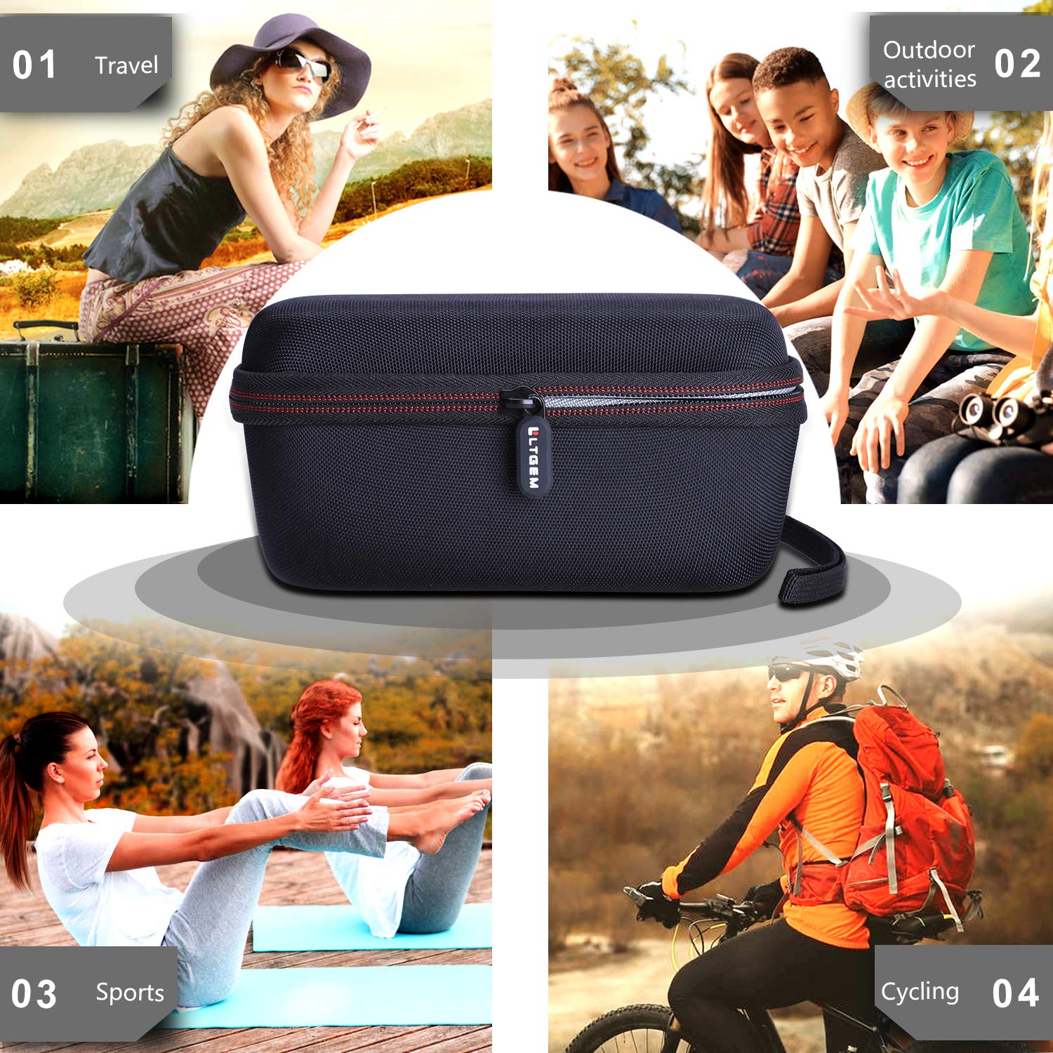 L Ltgem Monocular Case - Ltgem Eva Hard Case For Monocular Telescope Within Size 7' L-2.7' W-3.5' H Inches - Travel Protective Carrying Storage Bag (Sale Case Only)
