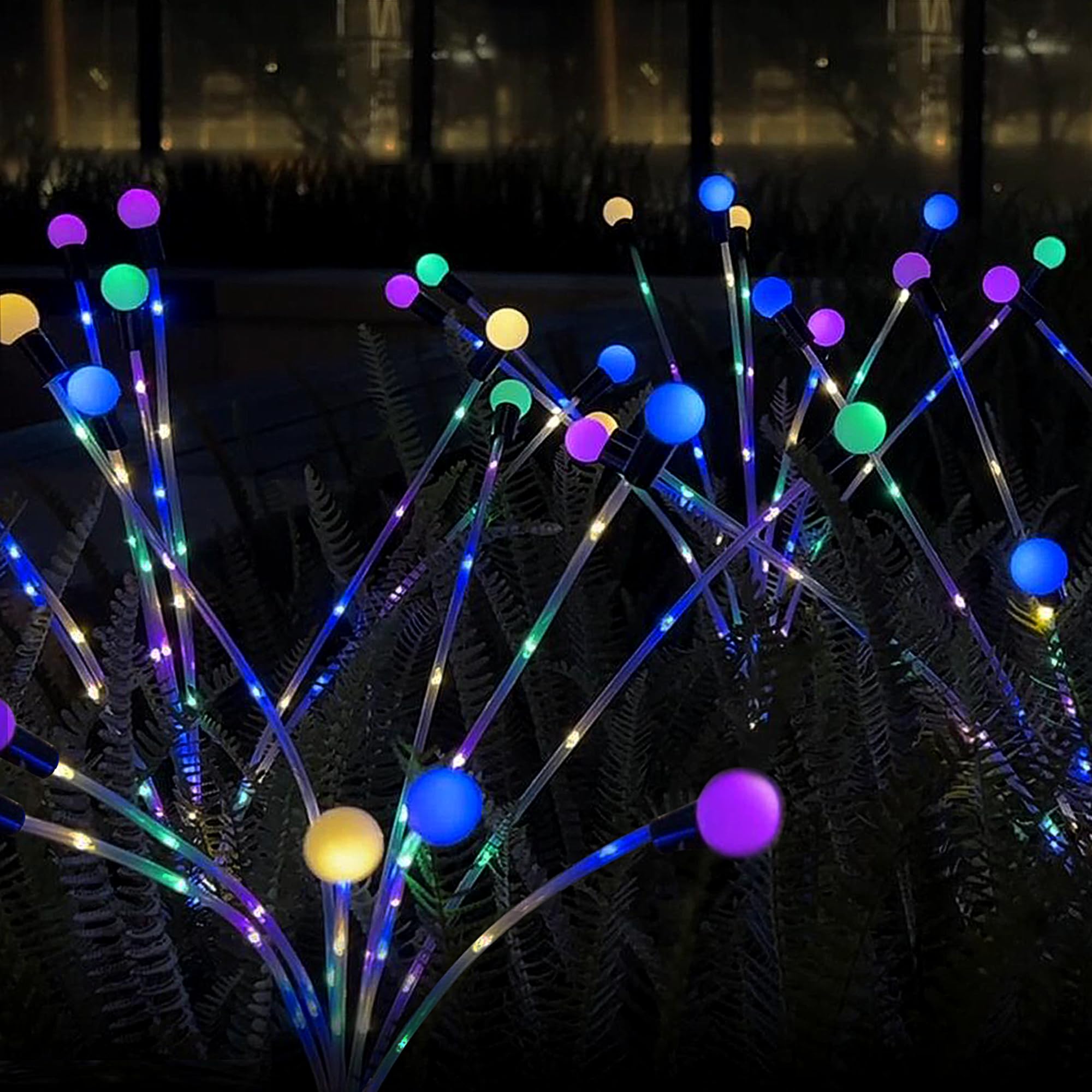 Zavothy Solar Garden Lights, Christmas Decorations Solar Fairy Lights Outdoor Waterproof, 4 Pack 32Leds Sway By Wind, Dancing Fireflies Lights For Garden Decor Yard Patio Pathway Decoration
