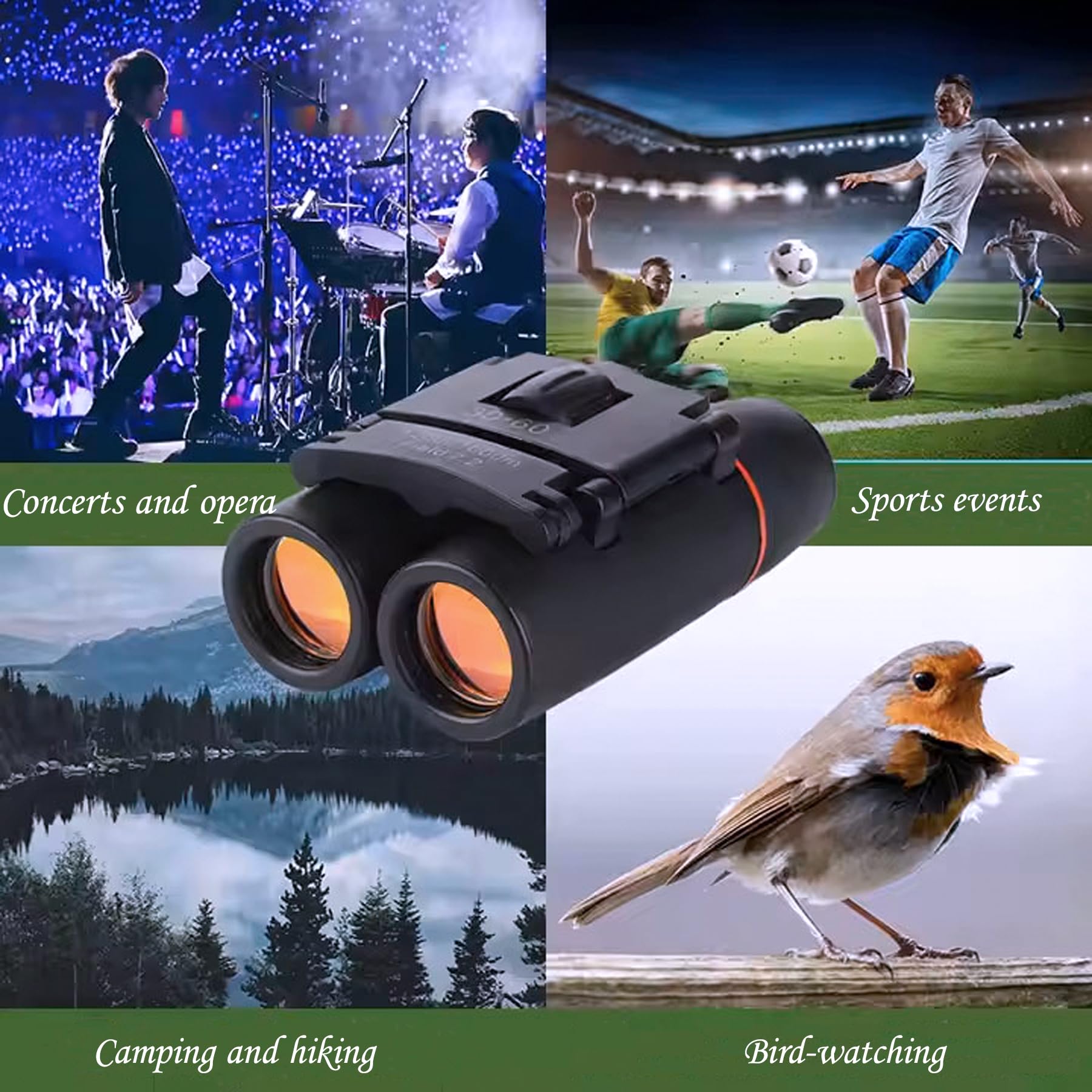 Yourelexit Binoculars For Adults, Compact Small Pocket Mini Travel Binocular For Bird Watching Concert Theater Opera High Powered Electronic Cruise Ship Essentials Norwegian Alaska Must Haves Hiking Camping Gear
