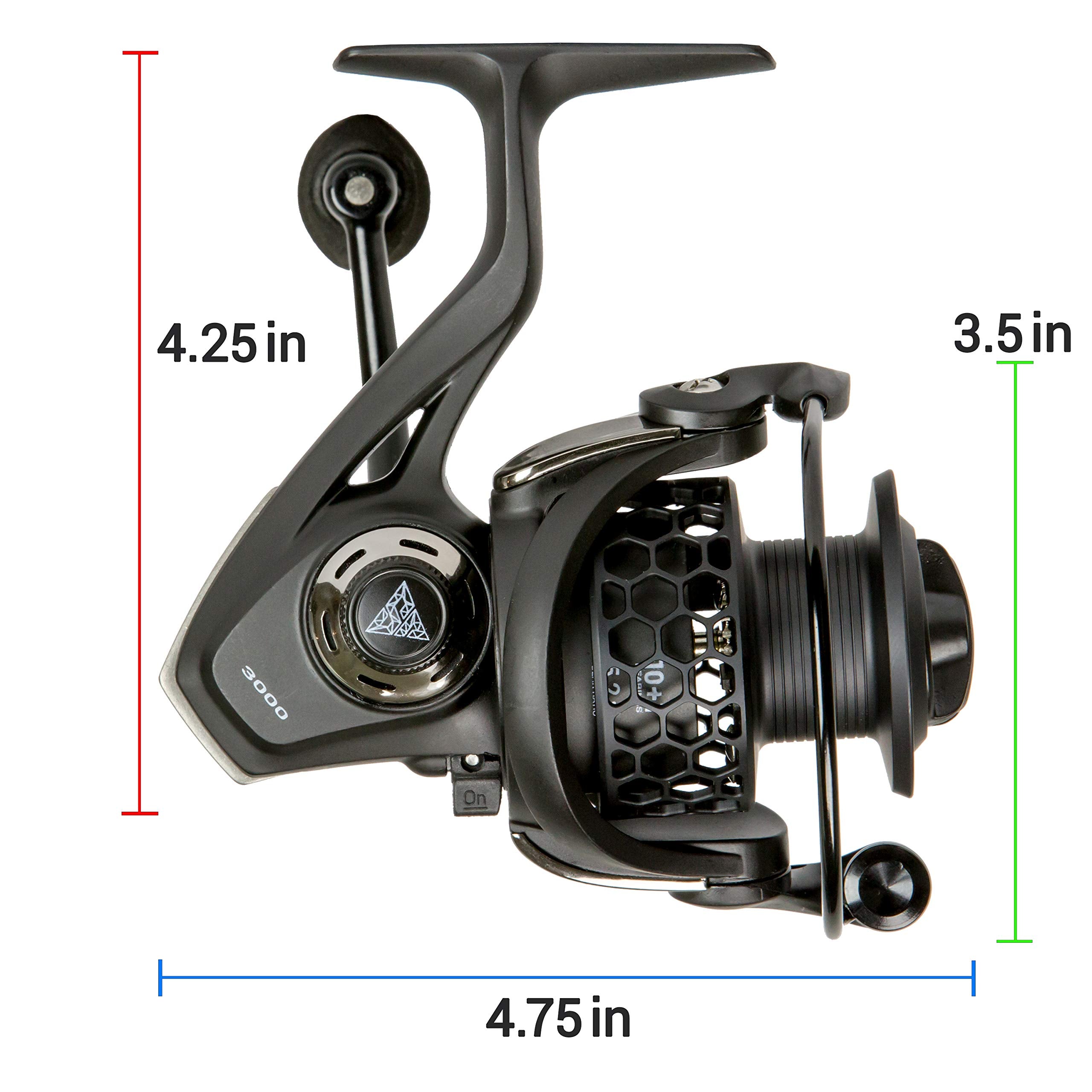 Sa Sunrise Angler Sunrise Angler Scout 3000 Freshwater Spinning Reel  Lightweight 8.6 Oz Carbon Fiber Body  Triple Disc 24+ Lbs Max Drag  10+1 Stainless Steel Bb  5.2:1 Gear Ratio  Eva Grip