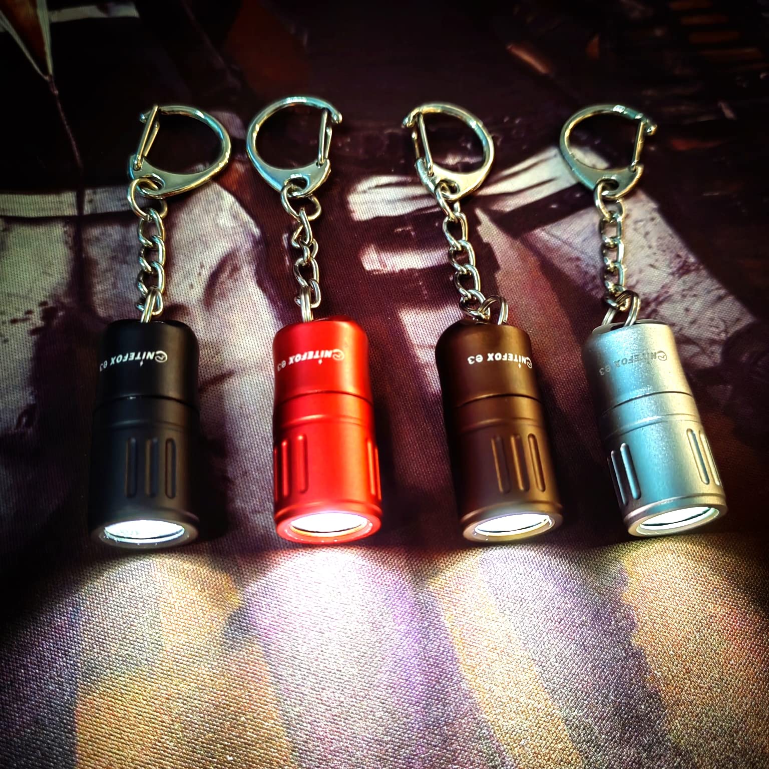 Nitefox E3 Mini Keychain Flashlight Micro Small Keychain Light Bright 100 Lumens Protable Pockect Light Key Ring Torch For Everyday Dog Walk Camping Hiking Nice  For Parents Friends