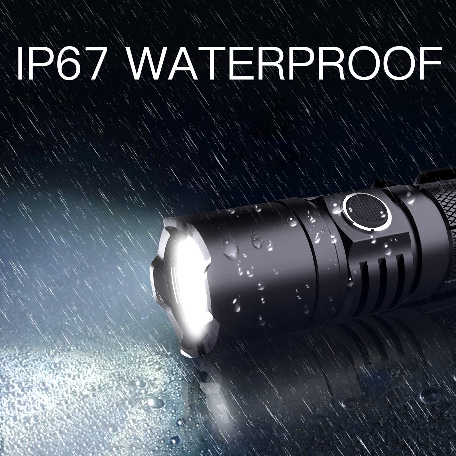 Cosmoing High Power Led Flashlight Usb C Rechargeable, 1600 Lumen Tactical Flashlight Ip65 Waterproof Handheld Flashlight For Emergency,Police Law Enforcement,Hunting,Camping,Hiking